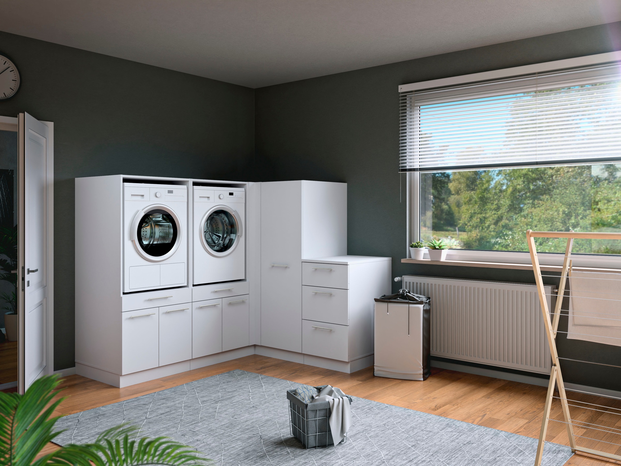 Laundreezy Mehrzweckschrank-Set »Laundreezy, 4-tlg. Mehrzweckschrank-Set B/H/T 203/162/68 cm« 4 Stk. tlg.
