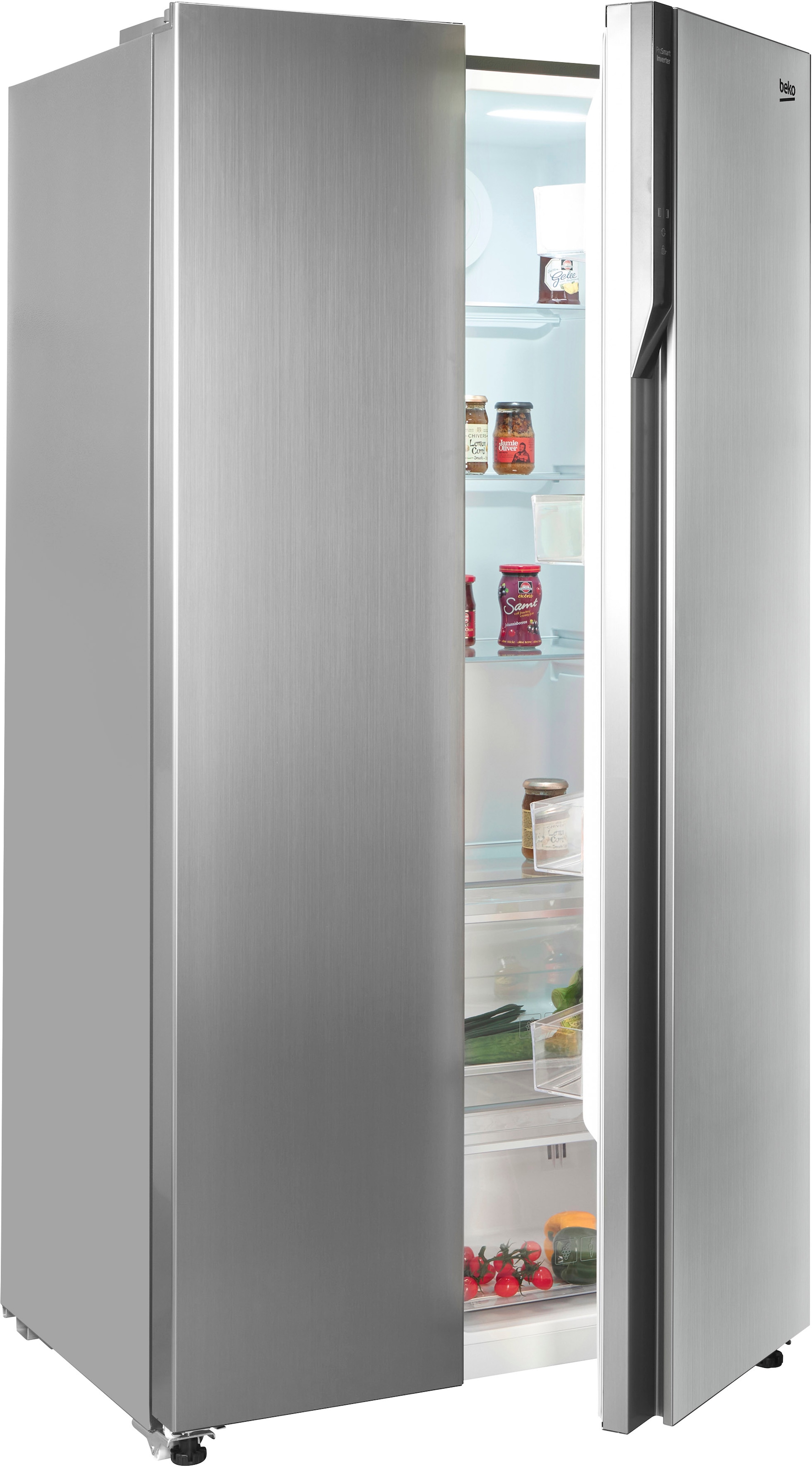 BEKO Side-by-Side »GNO5324XPN« 177 cm hoch 91 cm breit AeroFlow – für deutlich länger frische Lebensmittel