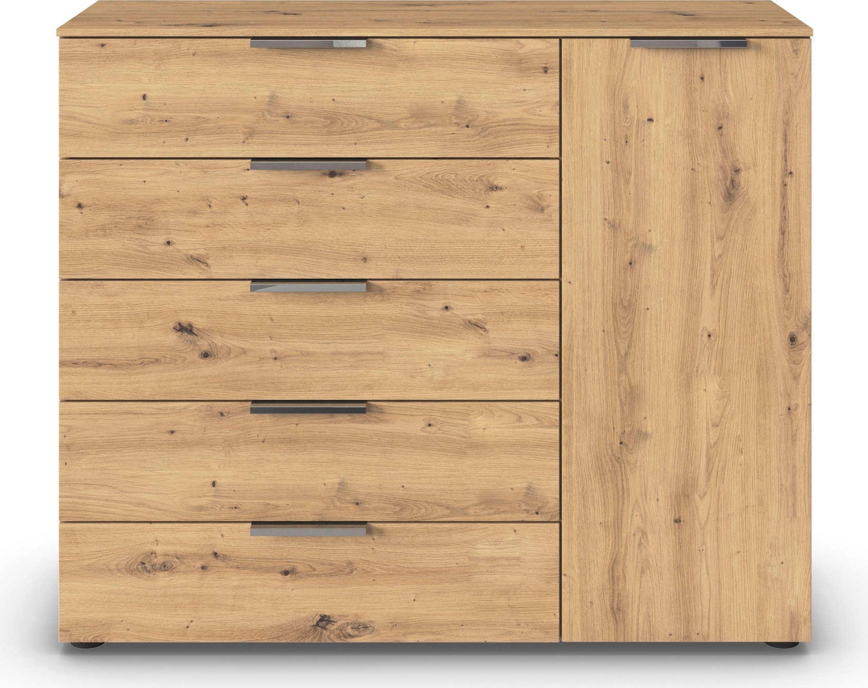 rauch Schubkastenkommode »Kommode Türkommode Sideboard Kombikommode FLIPP«, (Breite 120 cm mit 2 Einlegeböden), 1-türig mit 5 Schubladen und Soft-Close-Funktion
