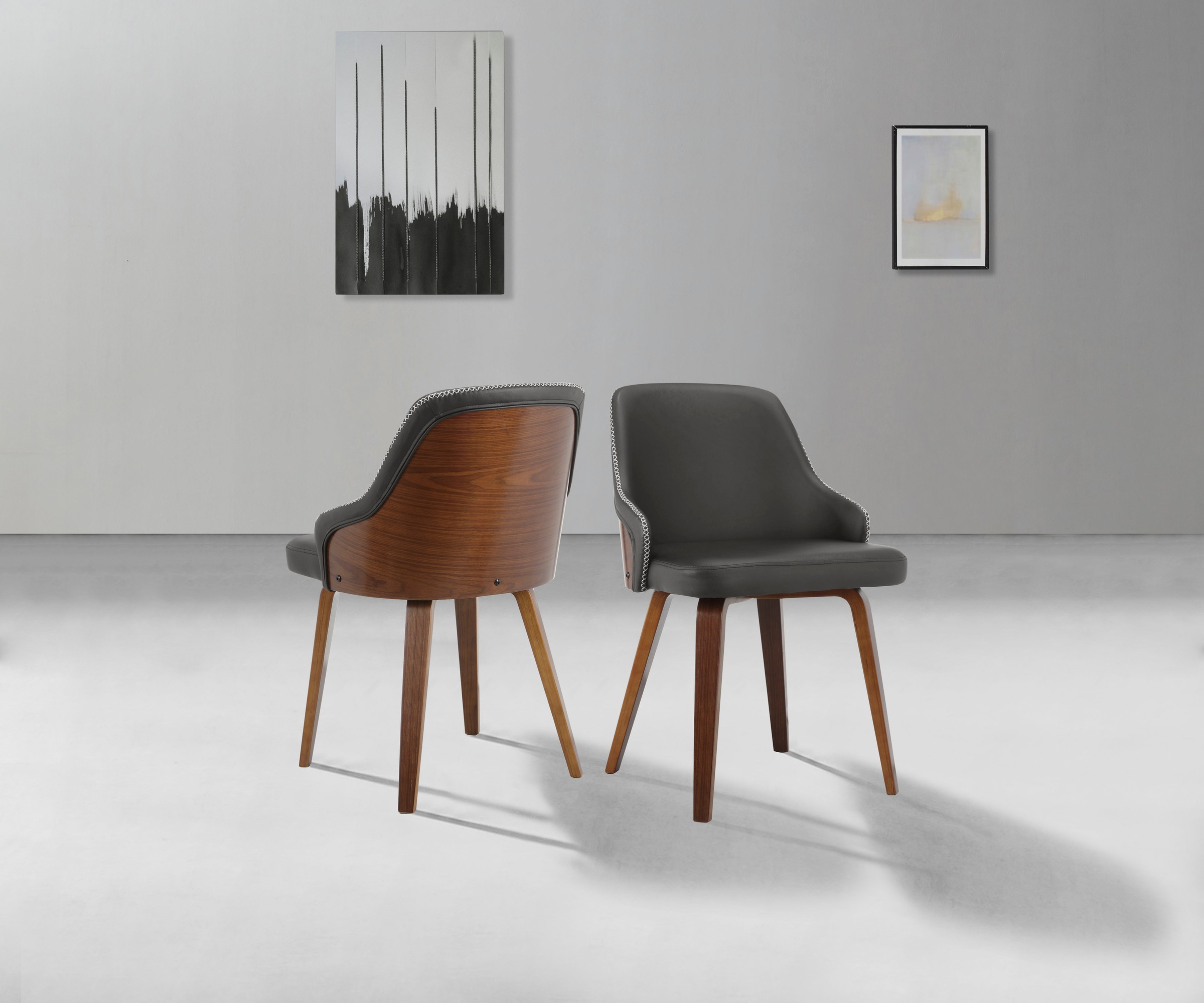INOSIGN Esszimmerstuhl »Bojan«, 2 St., Kunstleder, pflegeleichtes Kunstleder, Sitz- und Rücken gepolstert, Sitzhöhe 47 cm