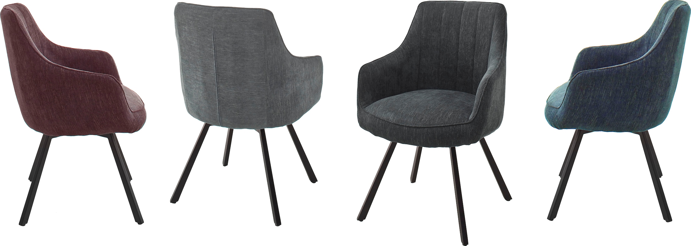 MCA furniture Esszimmerstuhl »Sassello«, (Set), 2 St., Stuhl 180°drehbar  mit Nivellierung, Stoffbezug, belastbar bis 120 kg auf Raten kaufen | Loungesessel