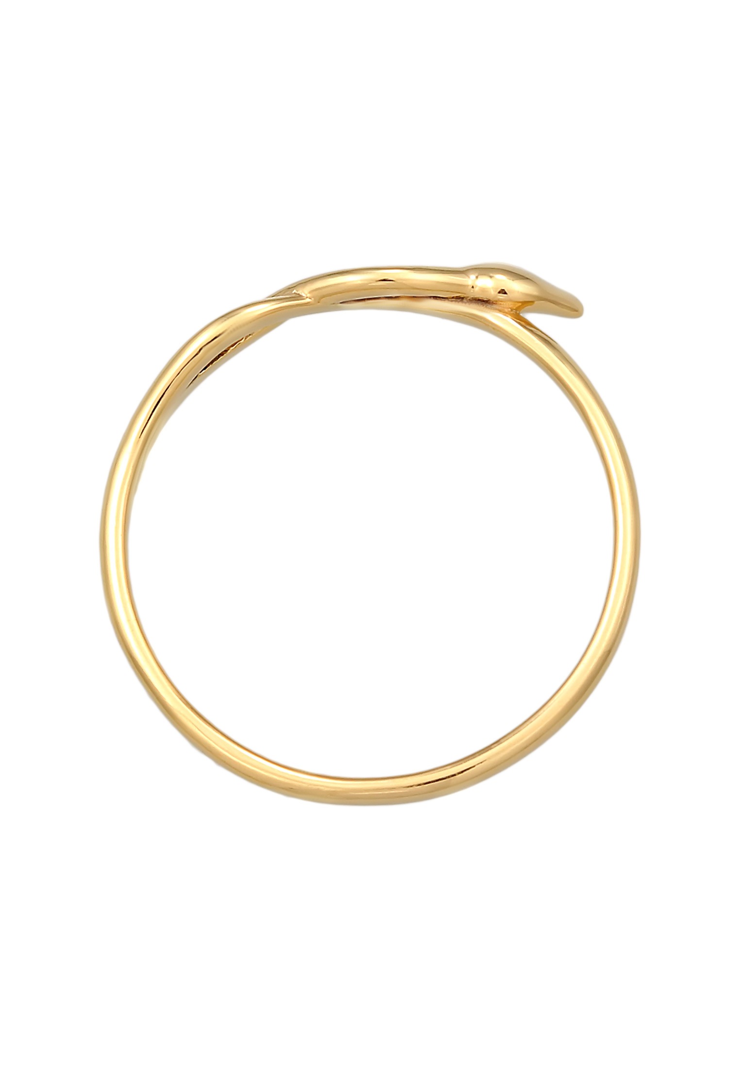 Elli Premium Silberring »Ring Schlange Infinity 375 Gelbgold«