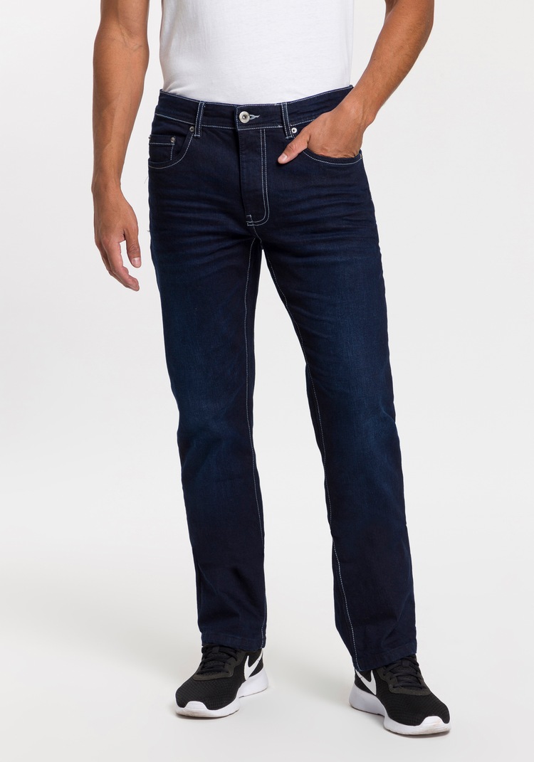 Straight-Jeans, mit Stretch
