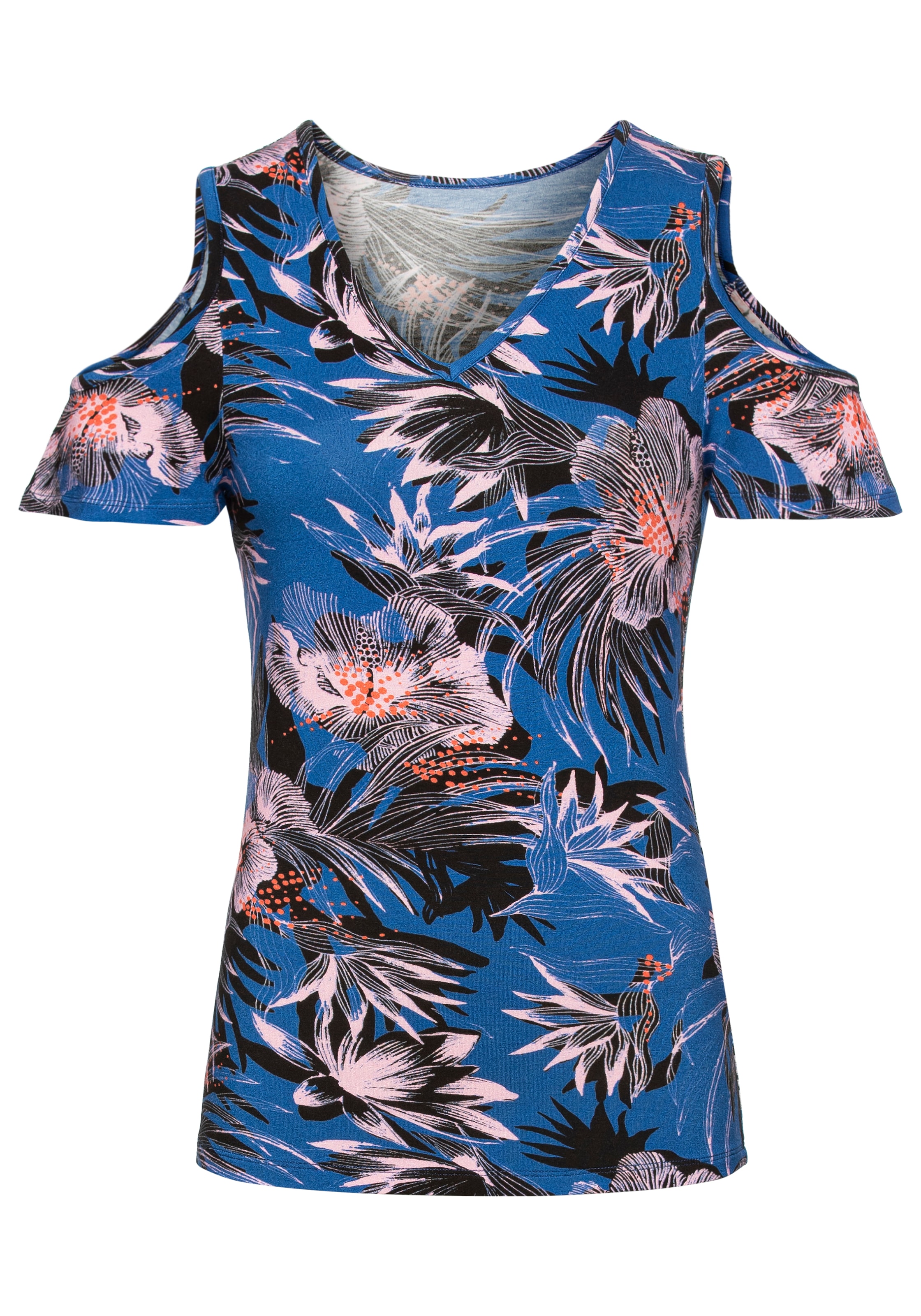 Melrose V-Shirt, in elegantem Print - NEUE KOLLEKTION