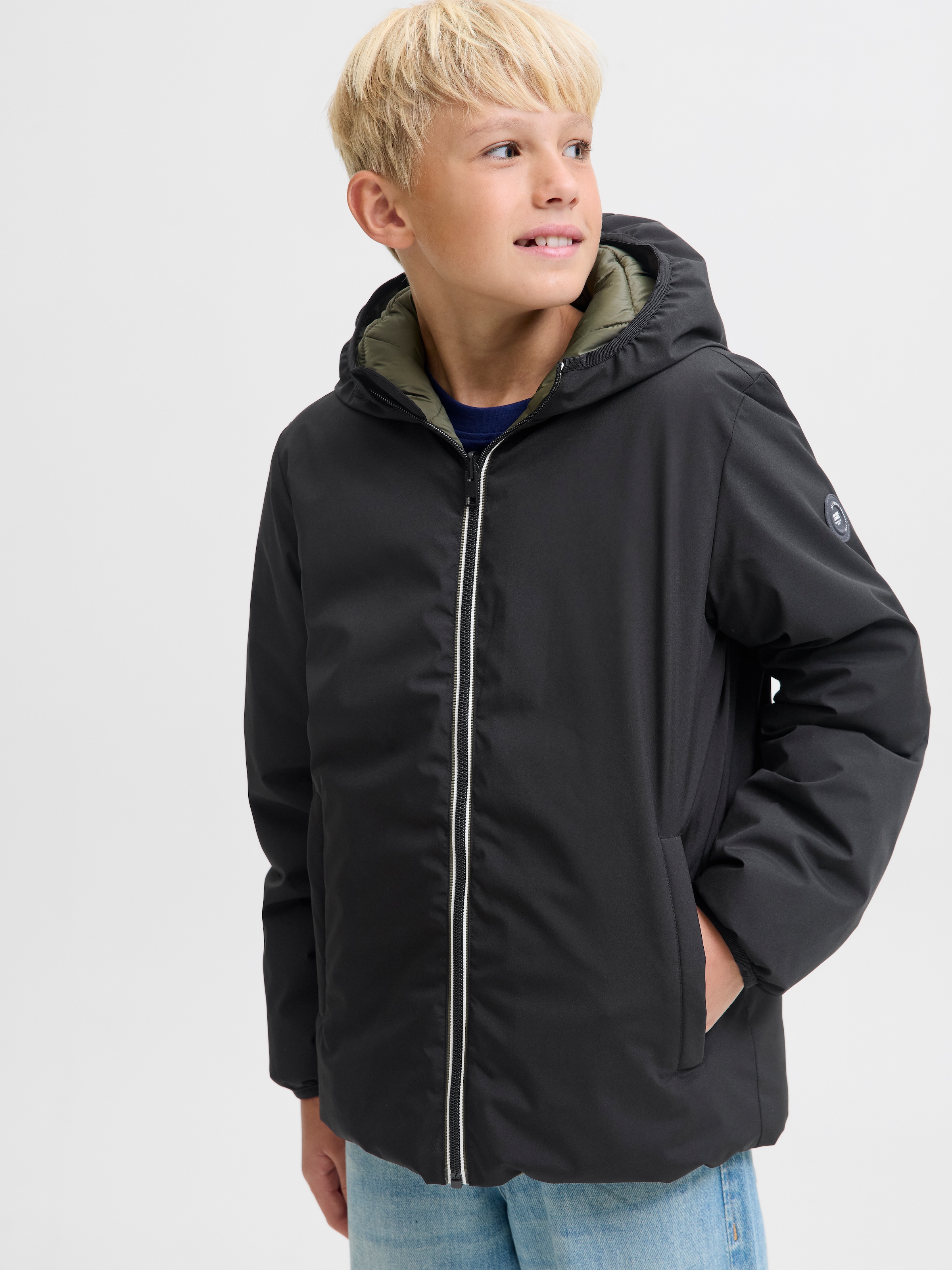 Jack & Jones Junior Outdoorjacke »JJEBROOK REVERSIBLE JACKET SN JNR« mit Kapuze