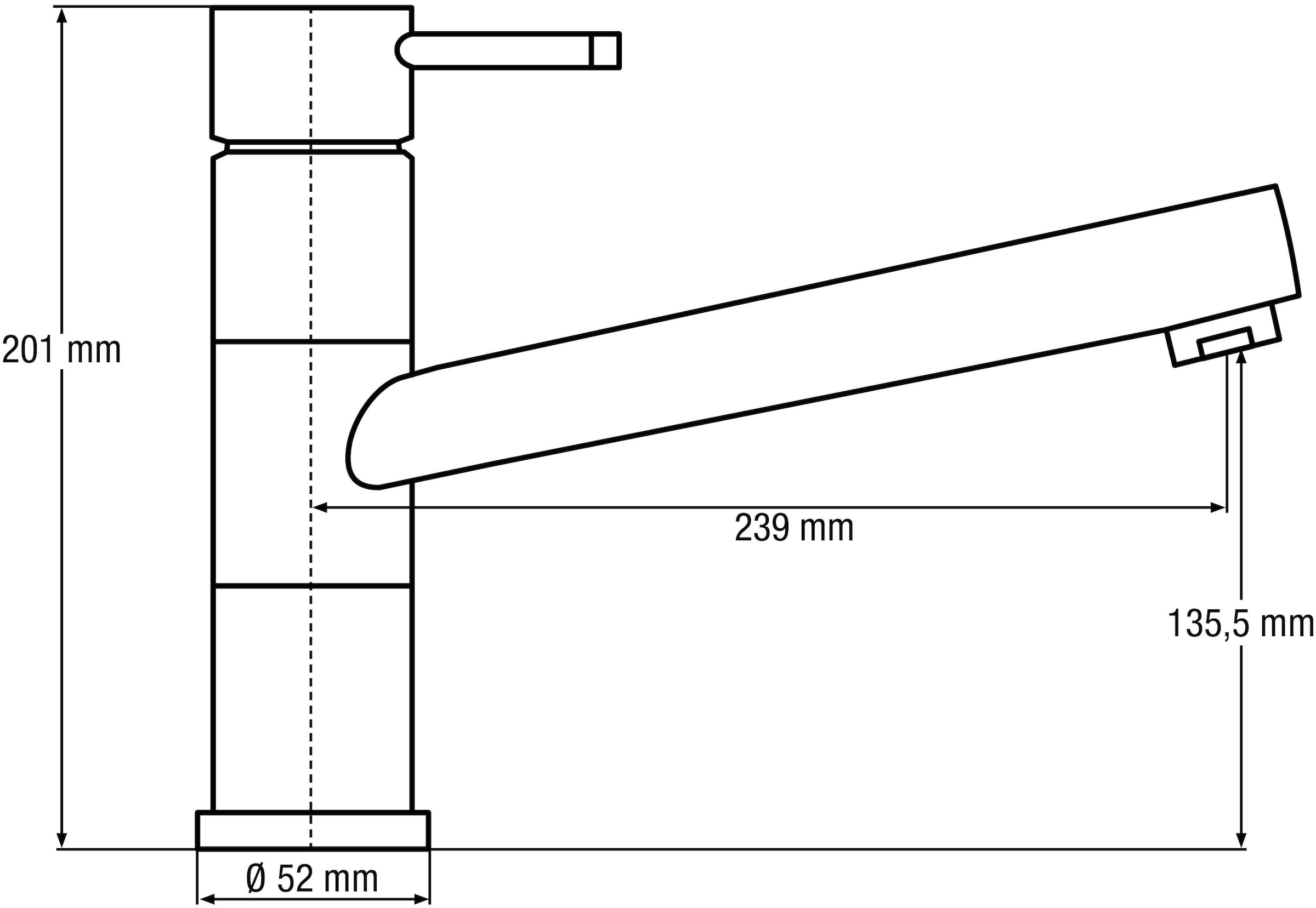 CORNAT Spültischarmatur »Einhebelarmatur "Zelina", HD, Messing, verchromt« , verchromt, 360° schwenkbarer Auslauf