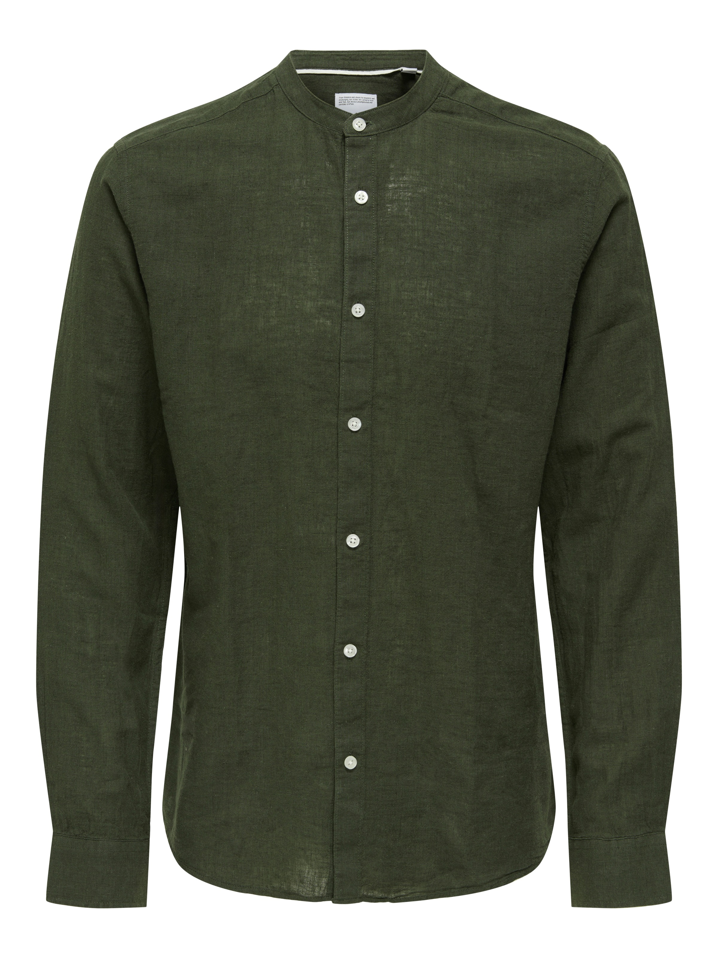 ONLY & SONS Langarmhemd »ONSCAIDEN LS SOLID LINEN MAO SHIRT NOOS«