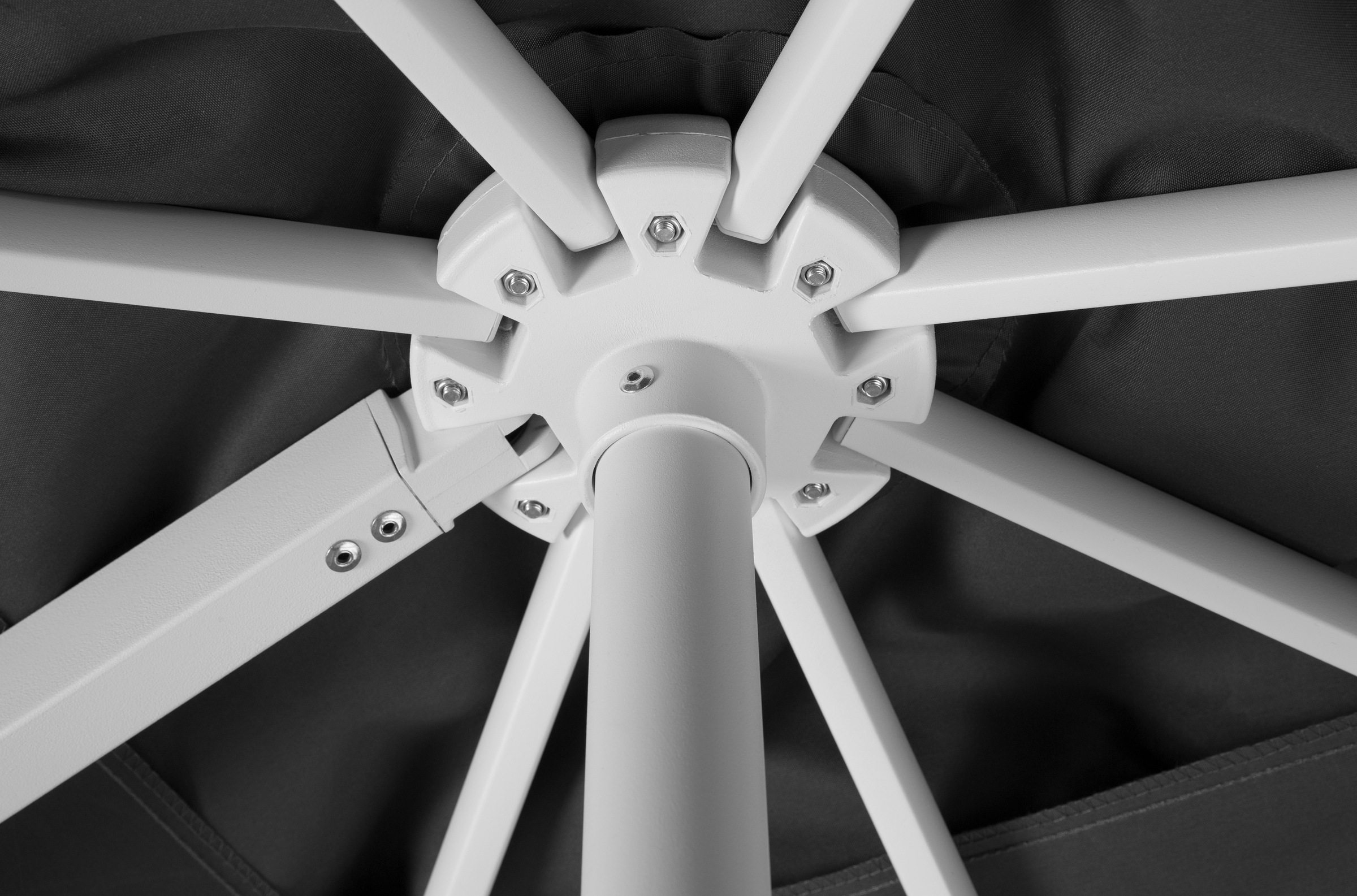 Schneider Schirme Ampelschirm »Rhodos Twist Bianco« mit Schutzhülle und Schirmständer, ohne Wegeplatten
