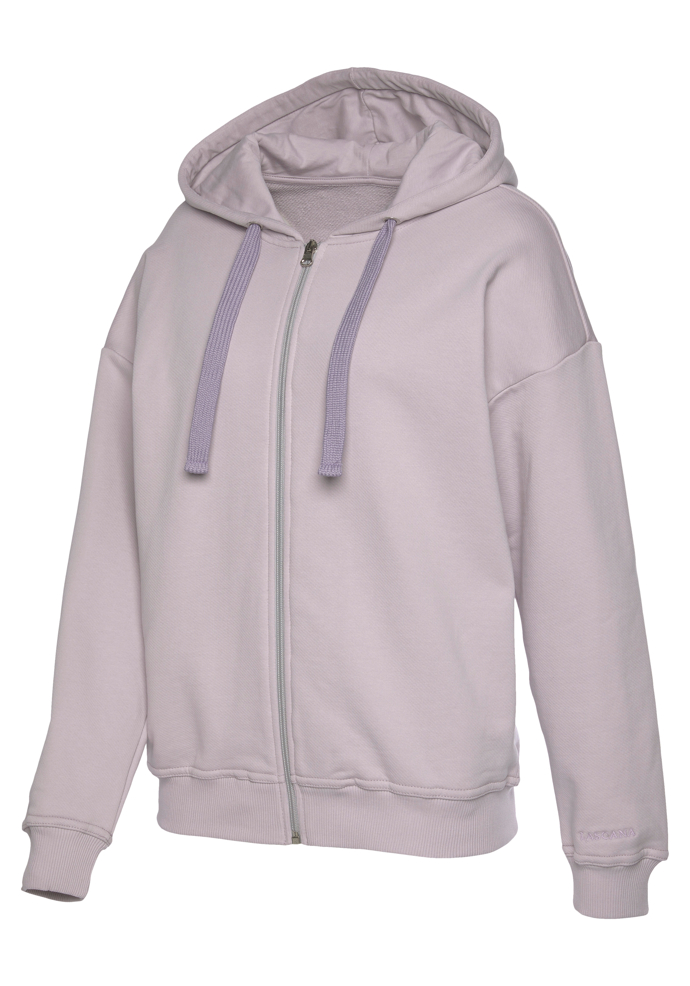 LASCANA Sweatjacke, aus organischer Baumwolle, Loungewear