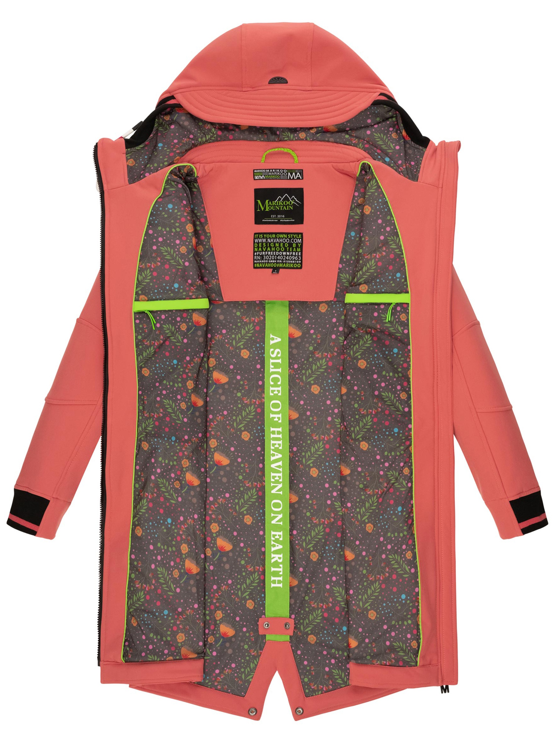 Marikoo Softshelljacke »Marikoo Mount Furnica Damen Softshell Jacke B964«