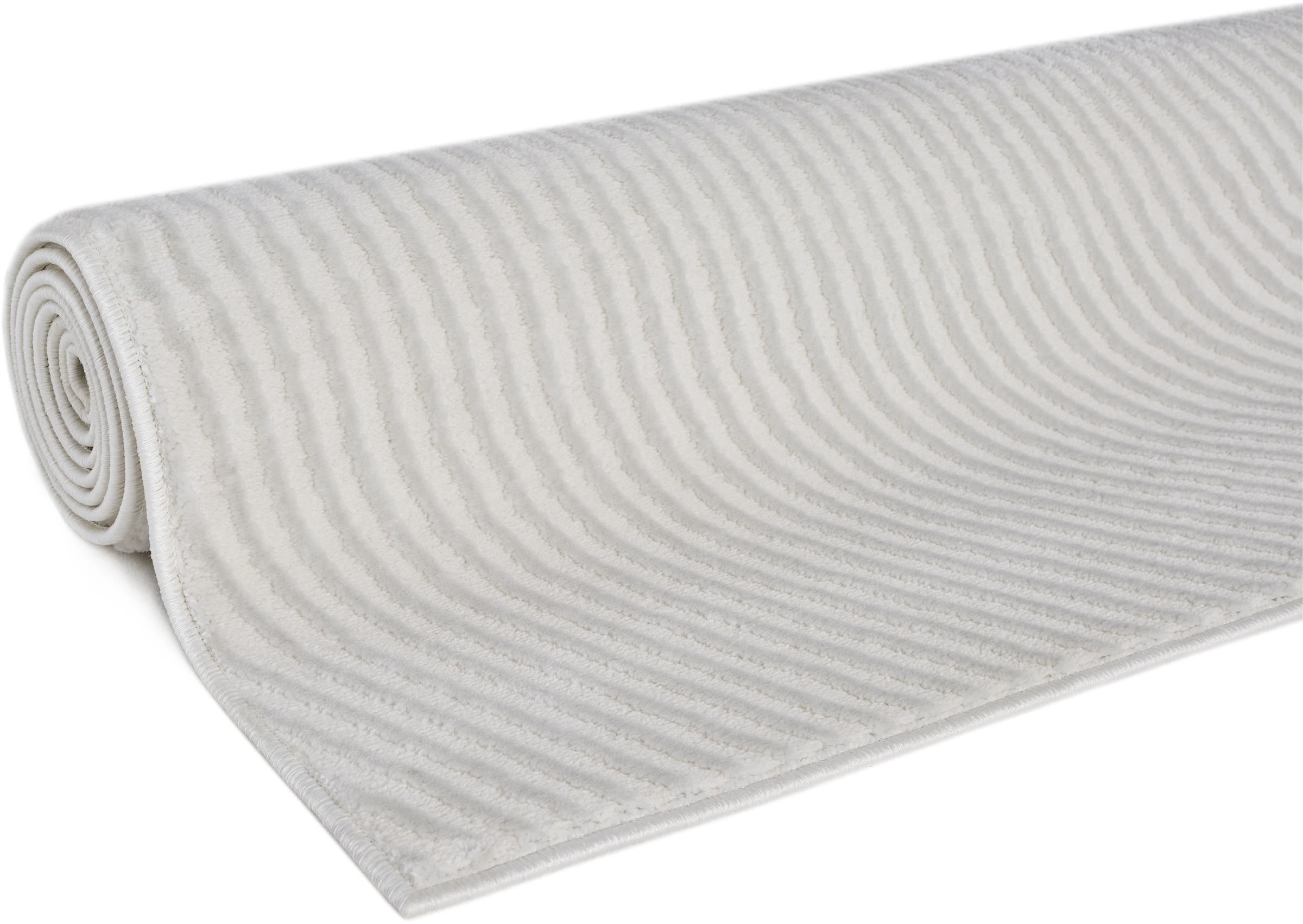 OTTO home Teppich »Bentori, Hoch-Tief-Struktur, Scandi« rechteckig 11 mm Höhe Modernes Design mit Boho-Charme, Wohnzimmer, Schlafzimmer