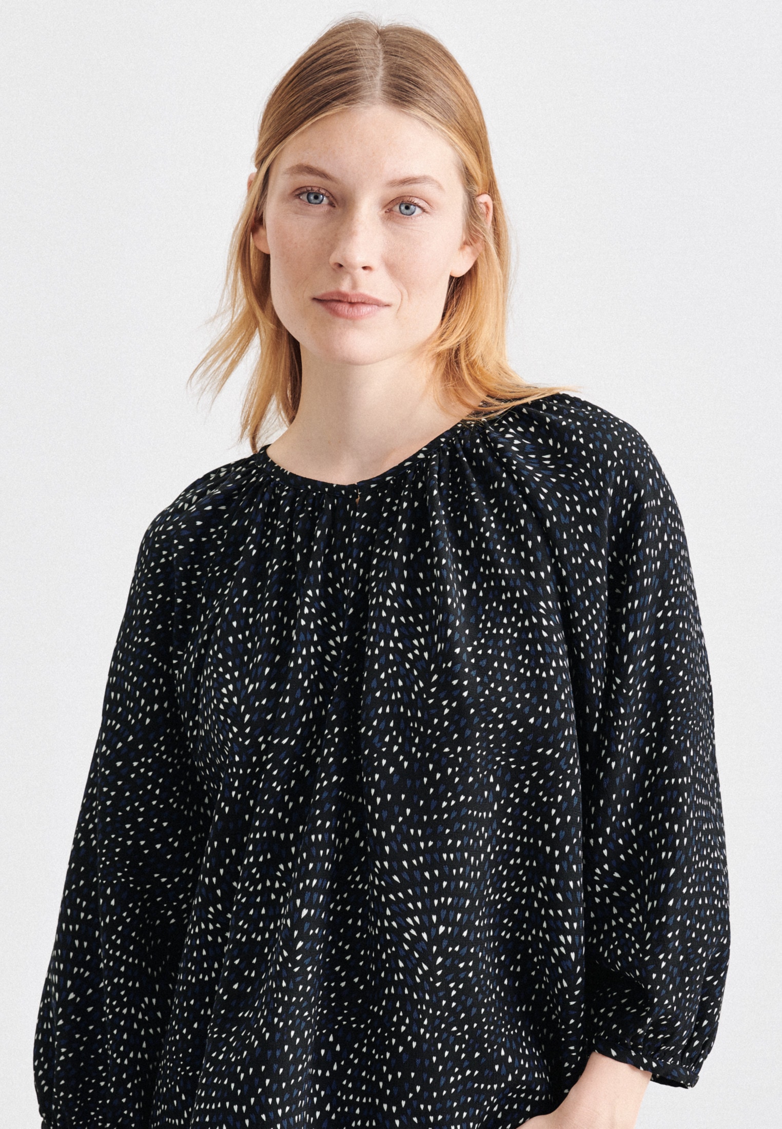 seidensticker Shirtbluse »Schwarze Rose« 3/4-Arm Rundhals Druck