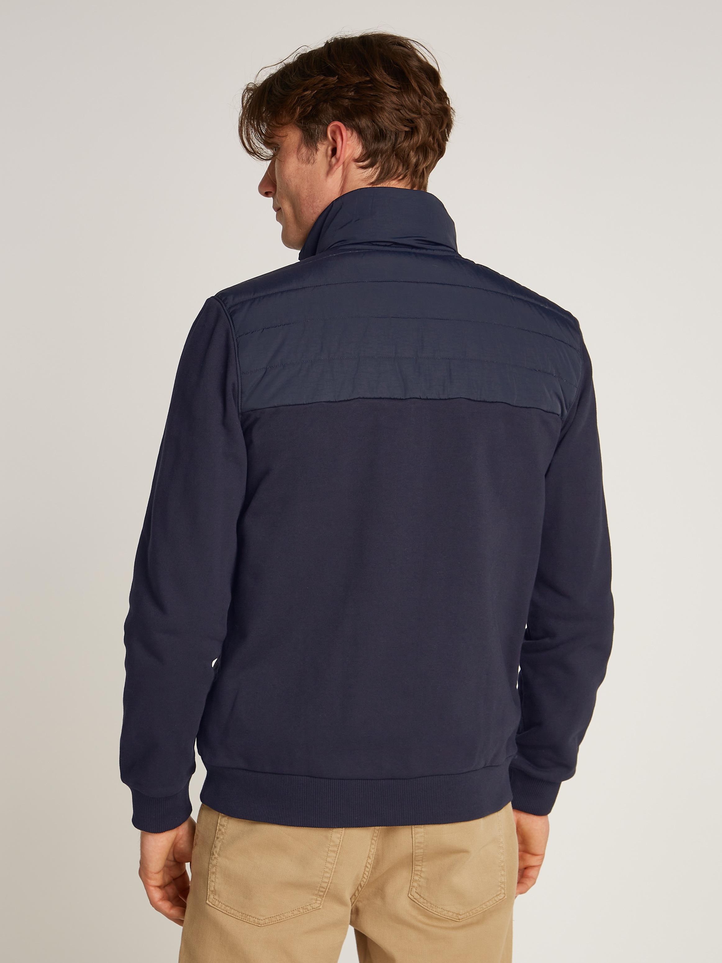 Tommy Hilfiger Sweatjacke »MIX MEDIA STAND CLLR«, mit Steppung