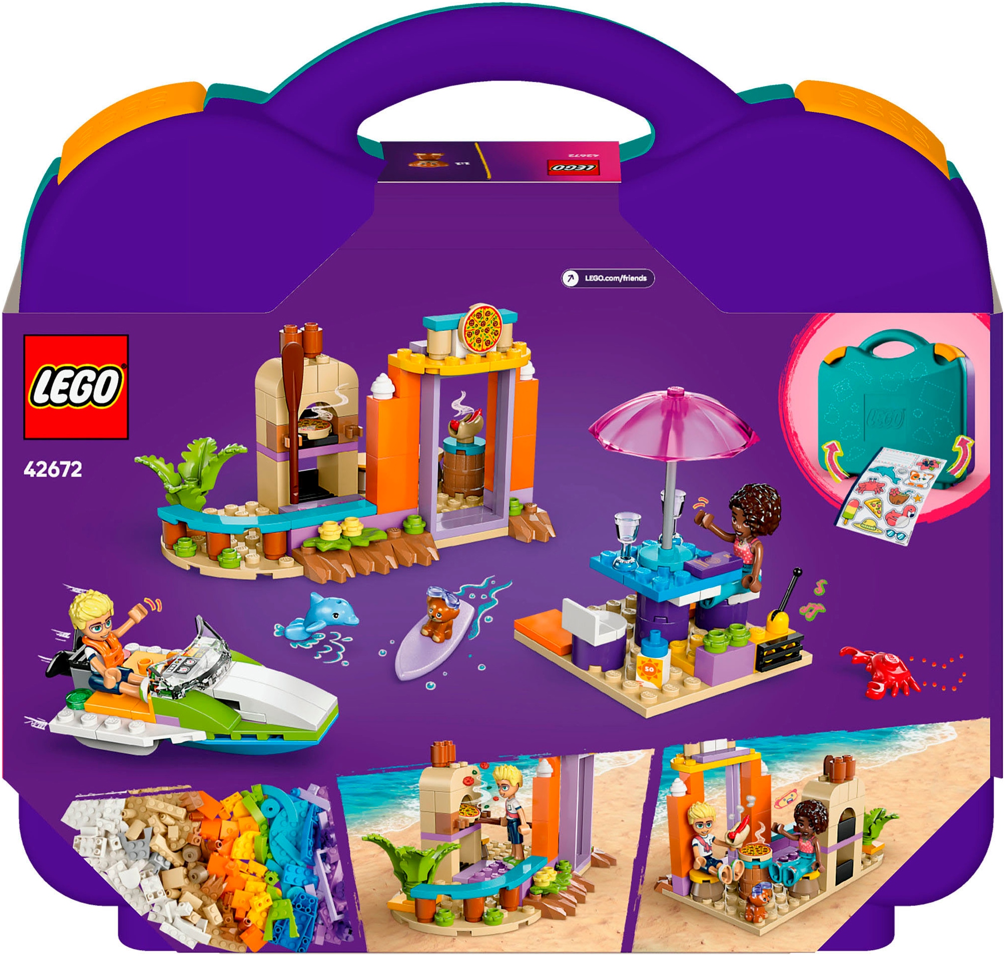 LEGO® Konstruktionsspielsteine »Kreativer Reisekoffer (42672), LEGO Friends«, (188 St.), Made in Europe