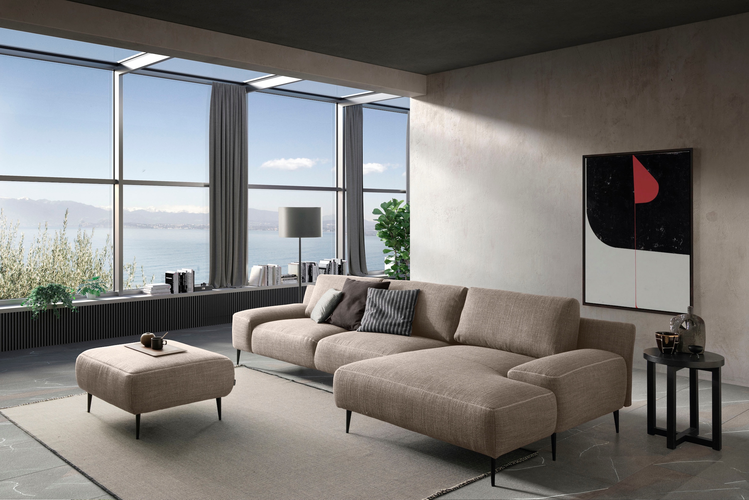 designwerk Ecksofa »Forma L-Form, zeitloses Designsofa mit aktuellem Fuß« in hochwertiger Verarbeitung & tollem Sitzkomfort