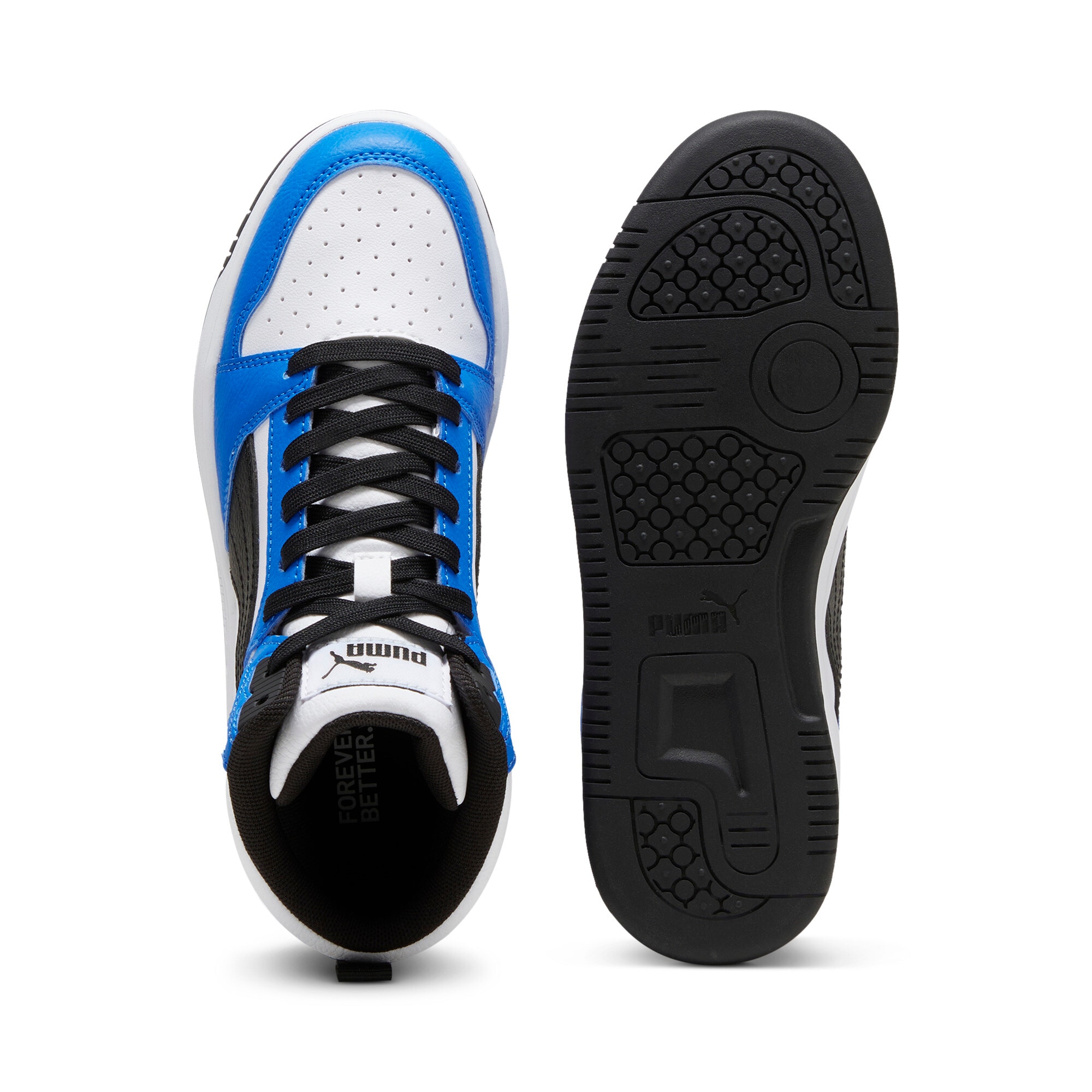 PUMA Sneaker »REBOUND V6 MID JR«  knöchelhoch, retro-inspiriertes Design, mit SOFTFOAM+ Dämpfung