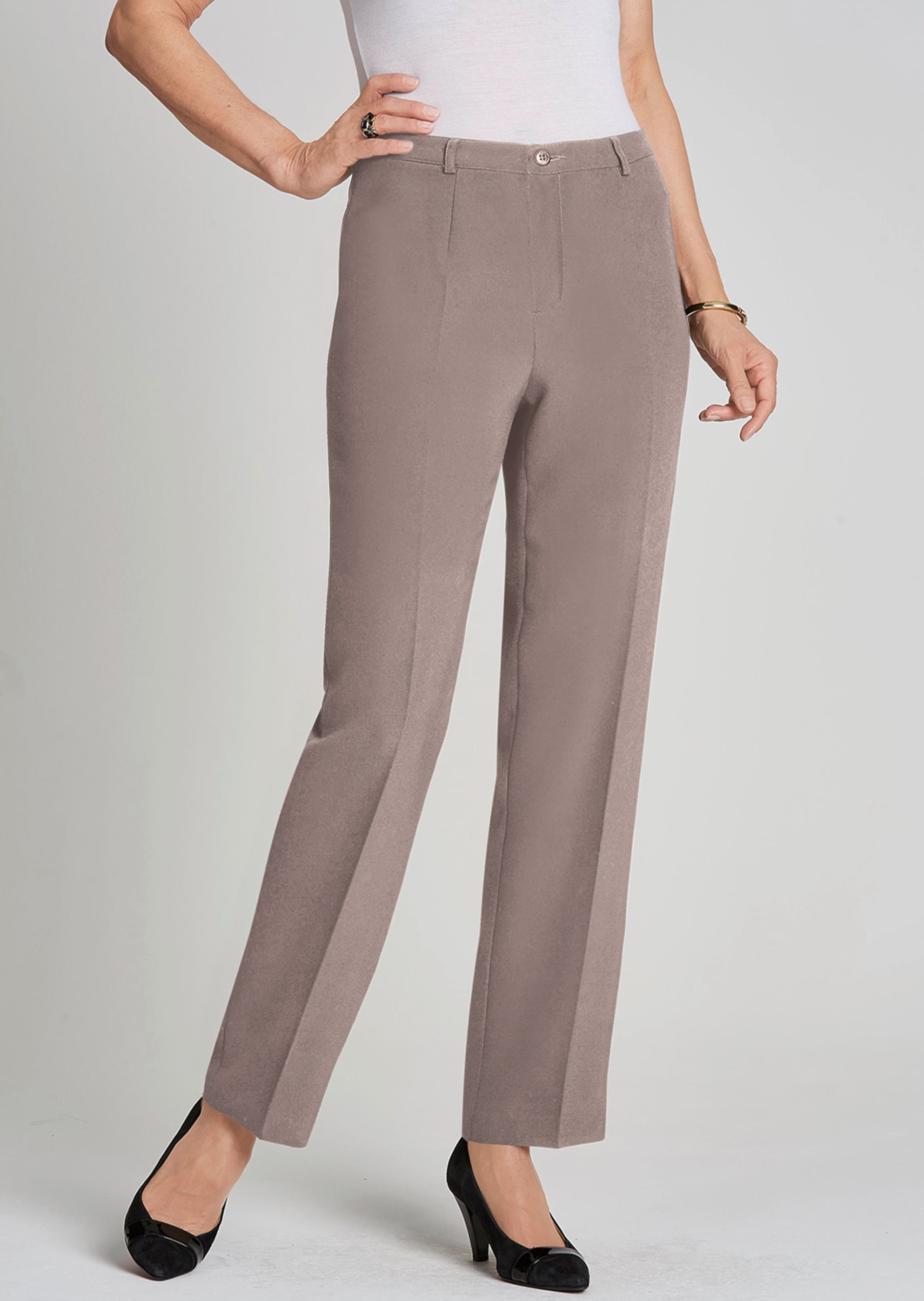 GOLDNER Stoffhose »Kurzgröße Hose mit Gürtelschlaufen, pflegeleicht«