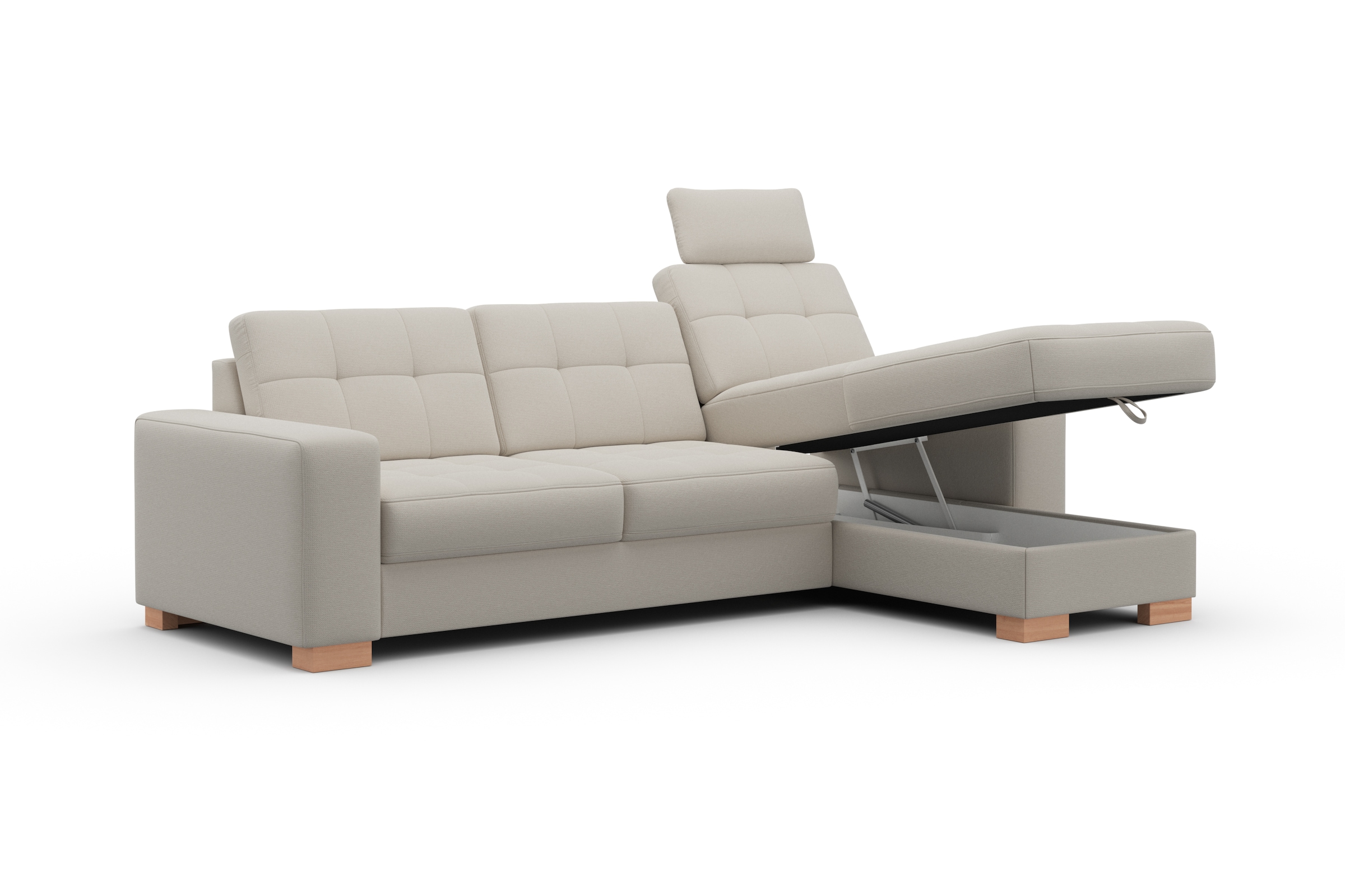 sit&more Ecksofa »Quincy L-Form«, wahlweise mit Bettfunktion und Bettkasten