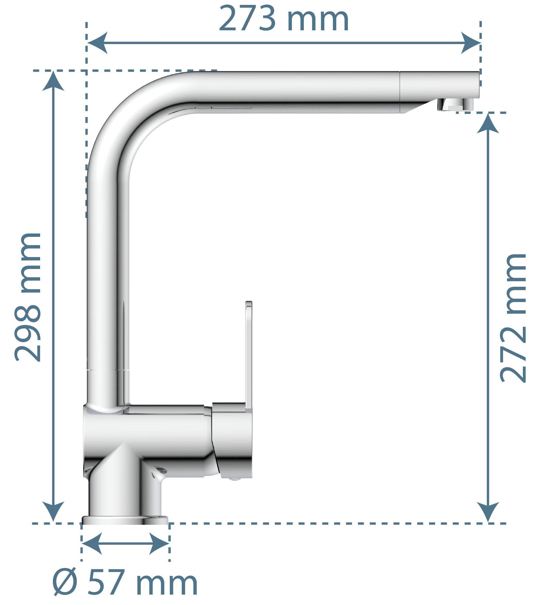 Schütte Spültischarmatur »RIO Schütte« Wasserhahn mit Energiesparfunktion, 360° schwenkbare Mischbatterie