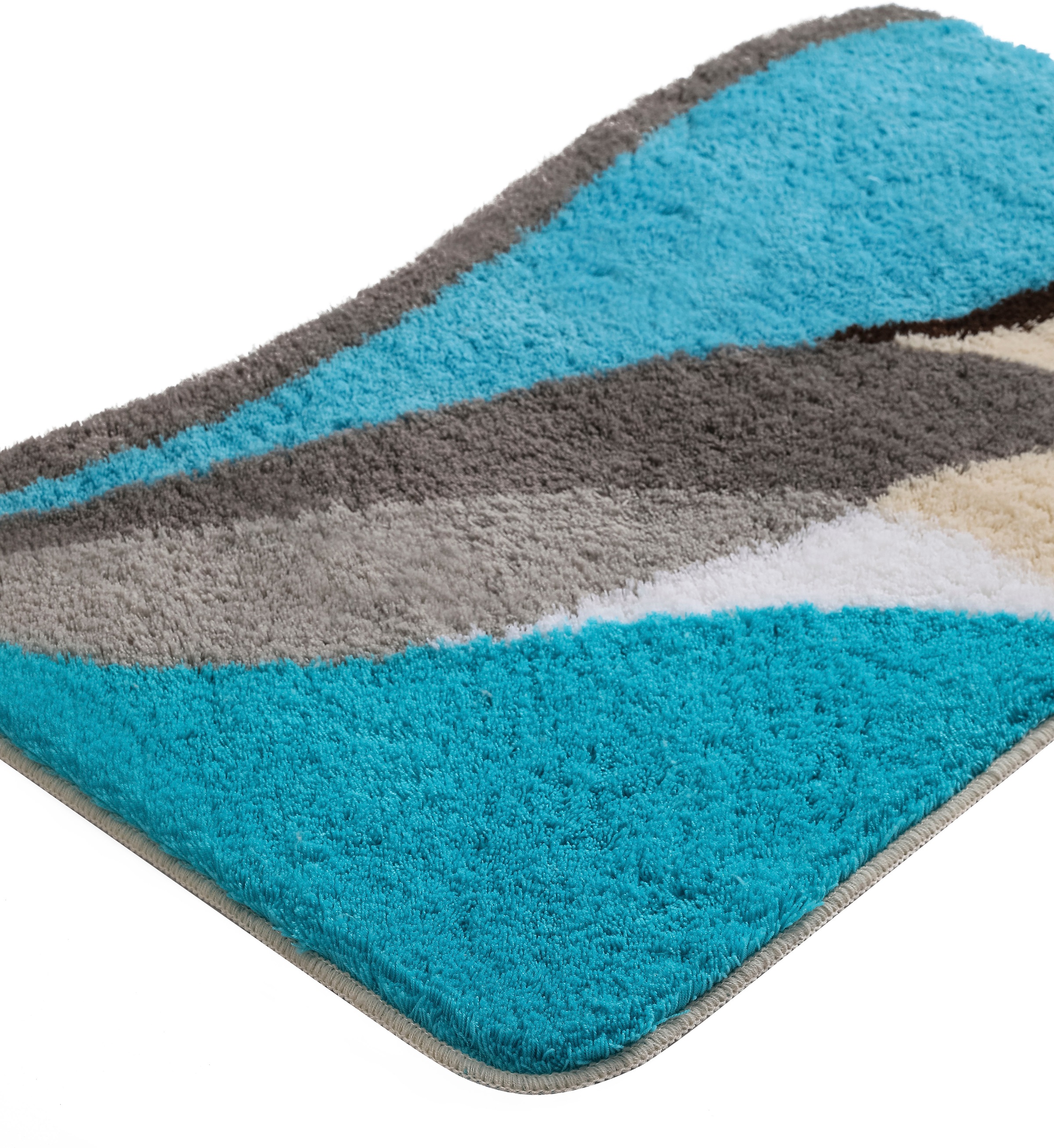 my home Badematte »Magnus, Badvorleger, Badezimmer Teppich« mehrfarbig, Badteppich, Badematten auch als 2 teiliges Set & rund