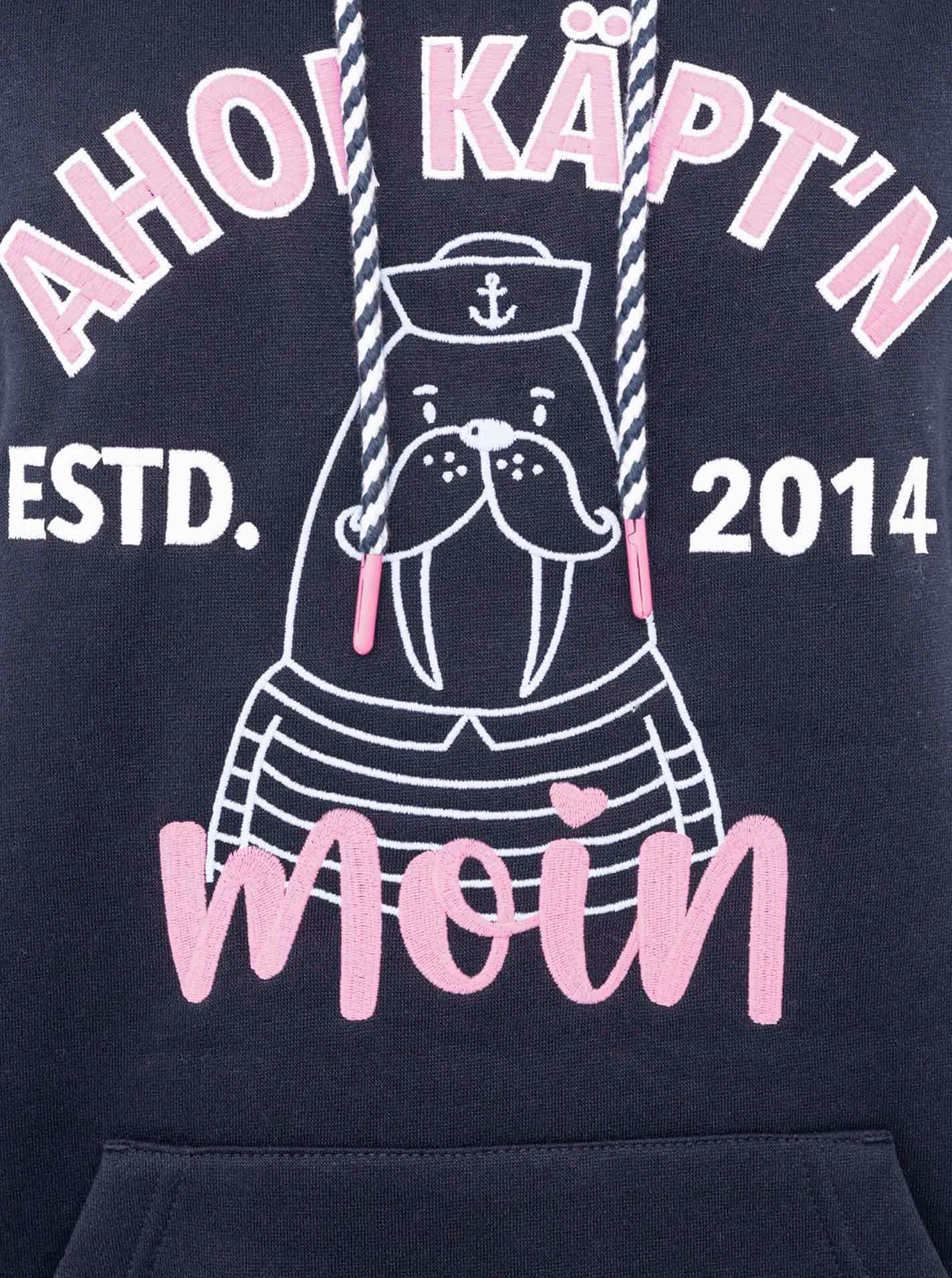 Zwillingsherz Hoodie »"Ahoi Käpt´n"«, Mini-Me,mit süßem Seehund mit Kapitänsmütze und Kängurutasche
