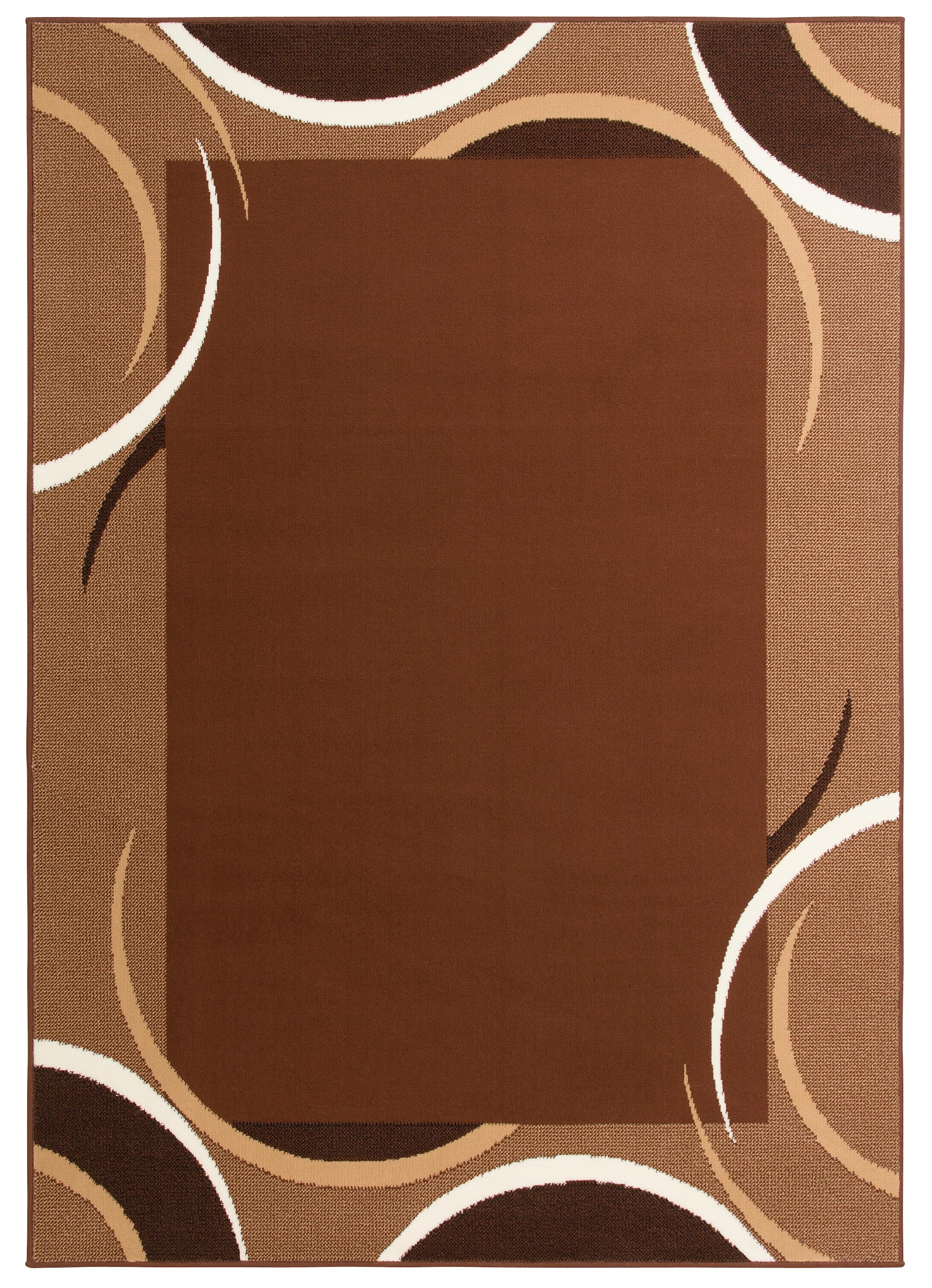 OTTO home Teppich »Noah« rechteckig 7 mm Höhe weiche Haptik, Teppich mit Bordüre, Kurzflor, verspieltes Design