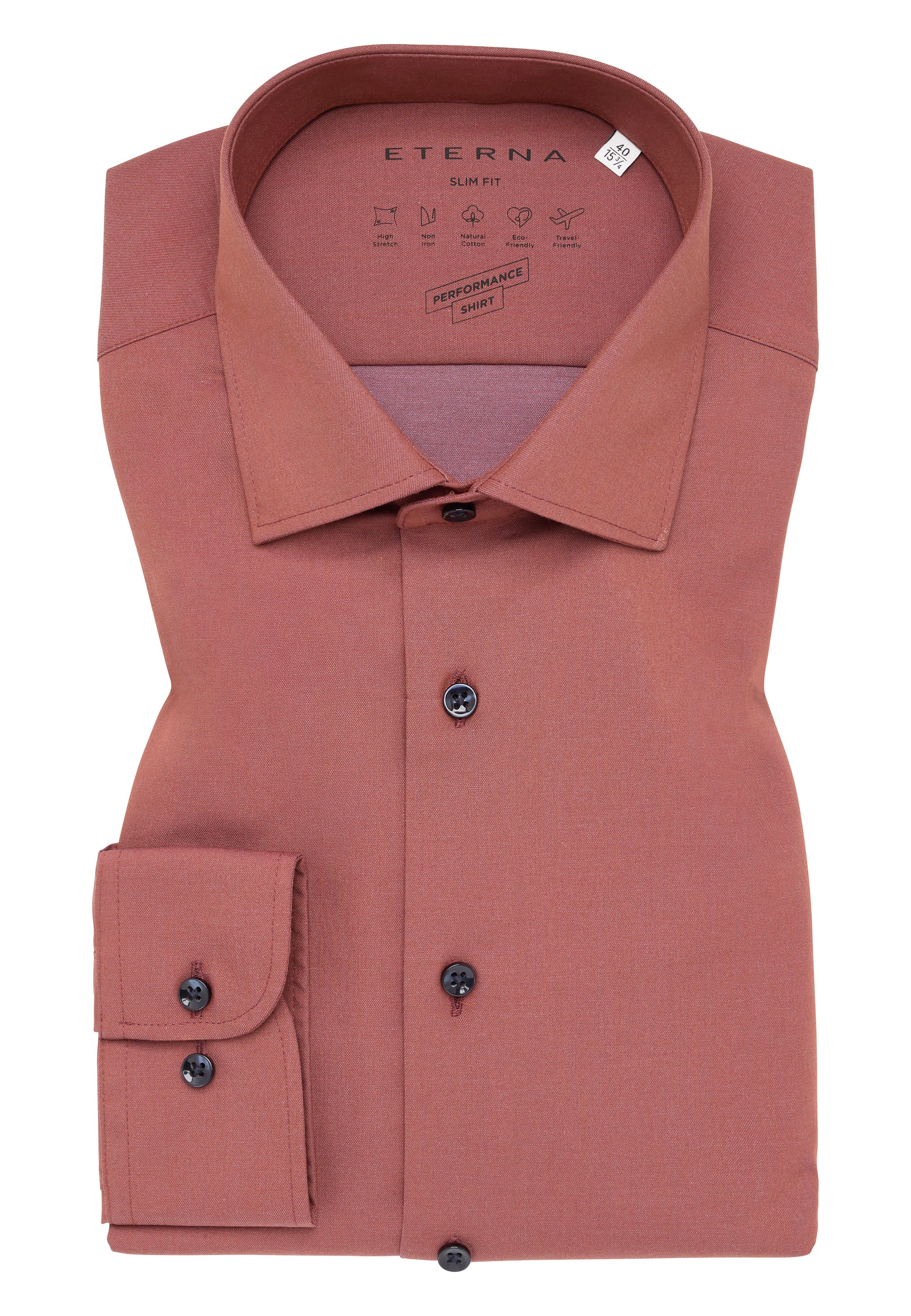 Eterna Langarmhemd »SLIM FIT« NON IRON (bügelfrei)