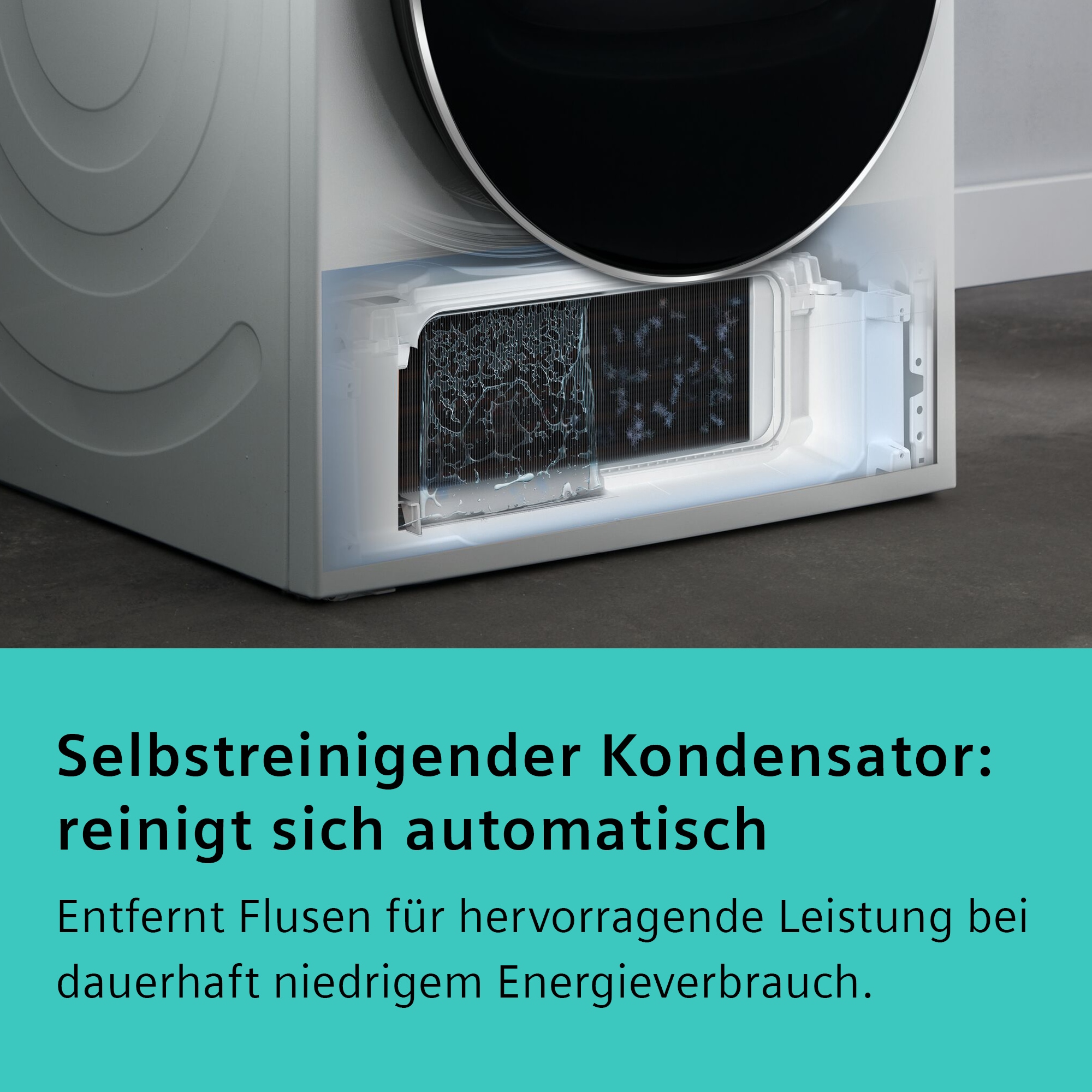 SIEMENS Wärmepumpentrockner »WQ35G2D00« iQ500 8 Selbstreinigender Kondensator, Halbe Beladung, Reversierende Trommel