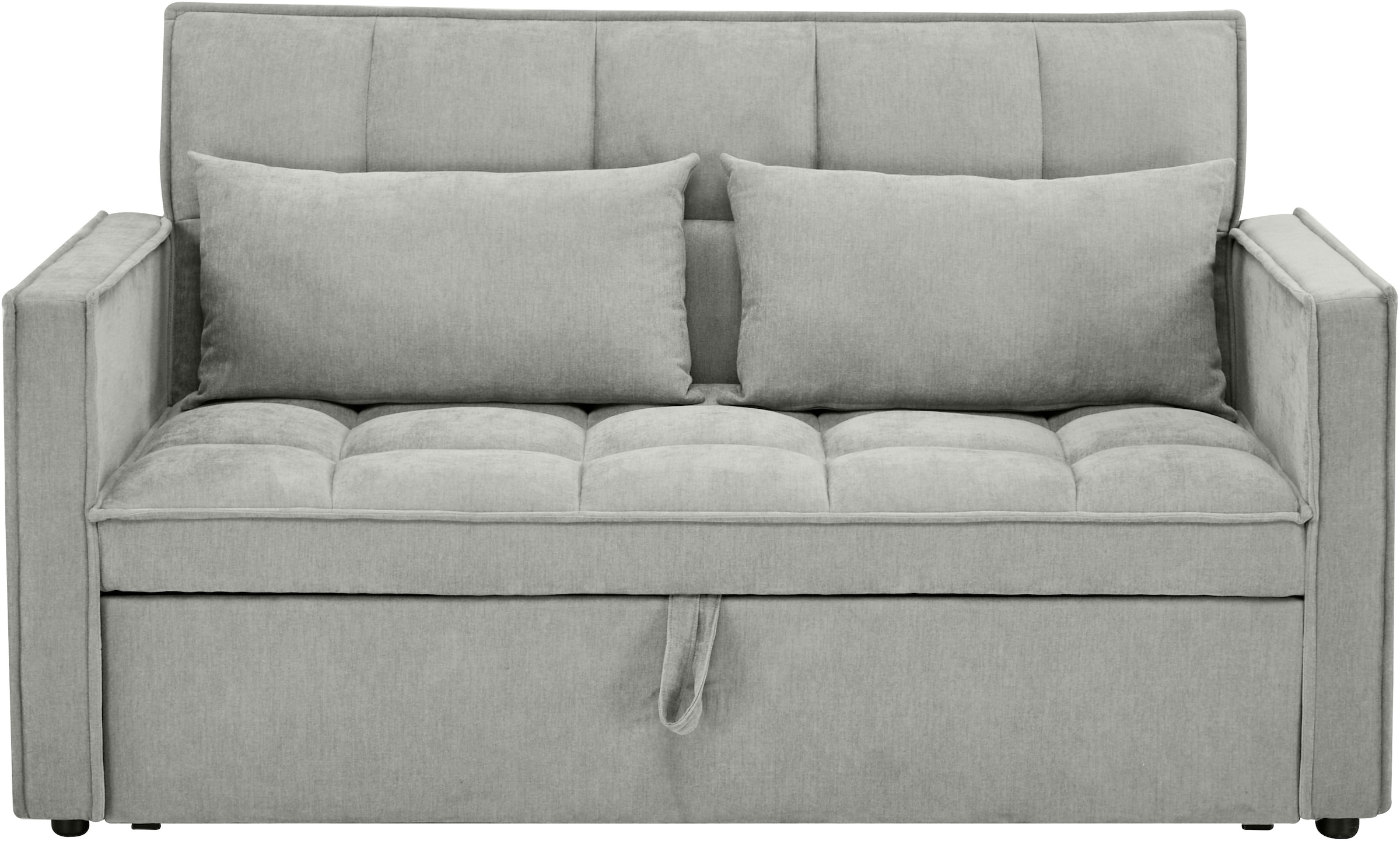 OTTO home Schlafsofa »STEFFO, 159 cm, 2-Sitzer, mit verstellbarer Rückenlehne« Klappmechanismus, Feinstruktur-Bezug, natürliche Farben