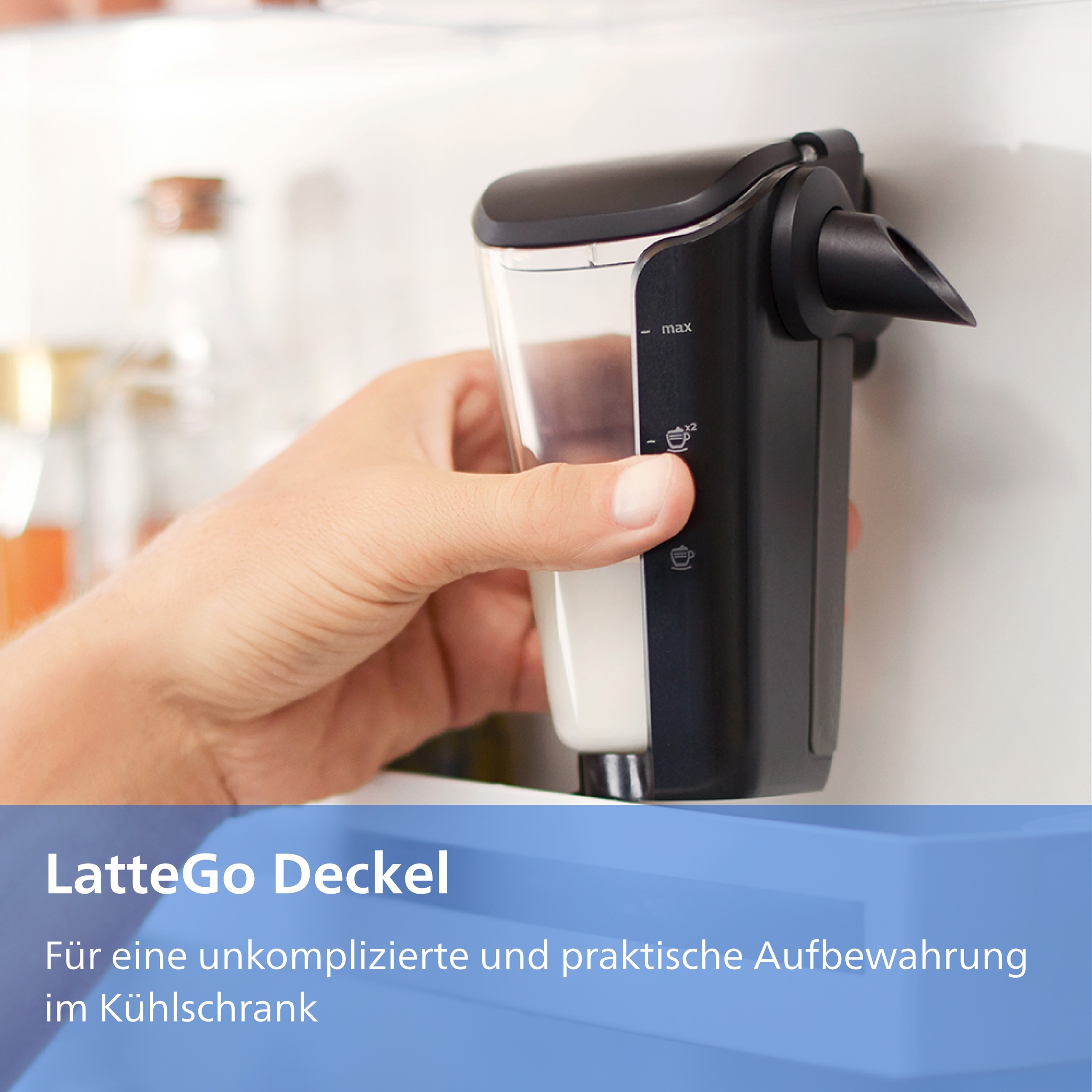 Philips Milchbehälter »CA6708/20 LatteGo, 2-teiliges Milchsystem ohne Schläuche« spülmaschinenfest, leicht zu reinigen