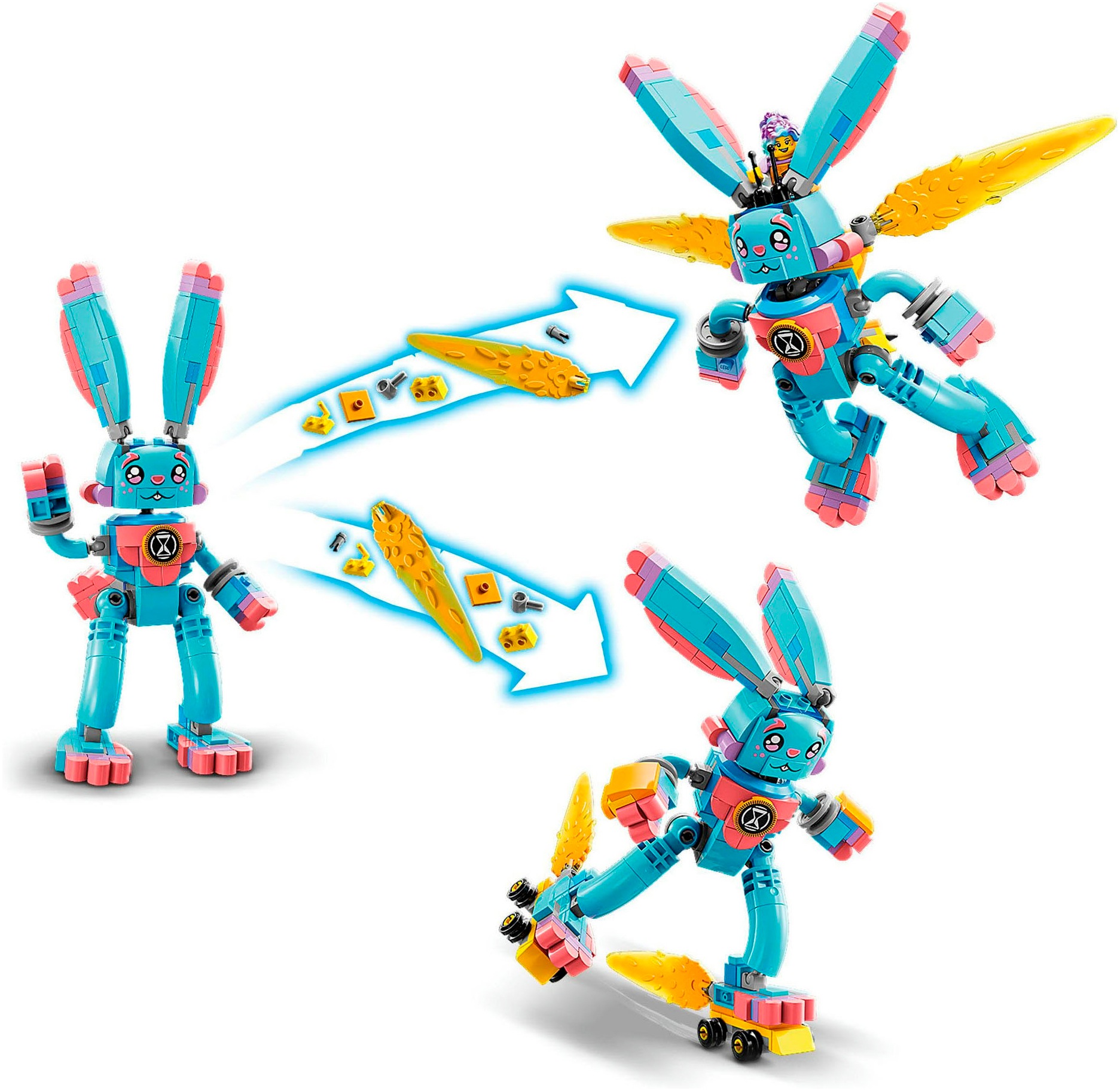LEGO® Konstruktionsspielsteine »Izzie und ihr Hase Bunchu (71453), LEGO® DREAMZzz™«, (259 St.), Made in Europe