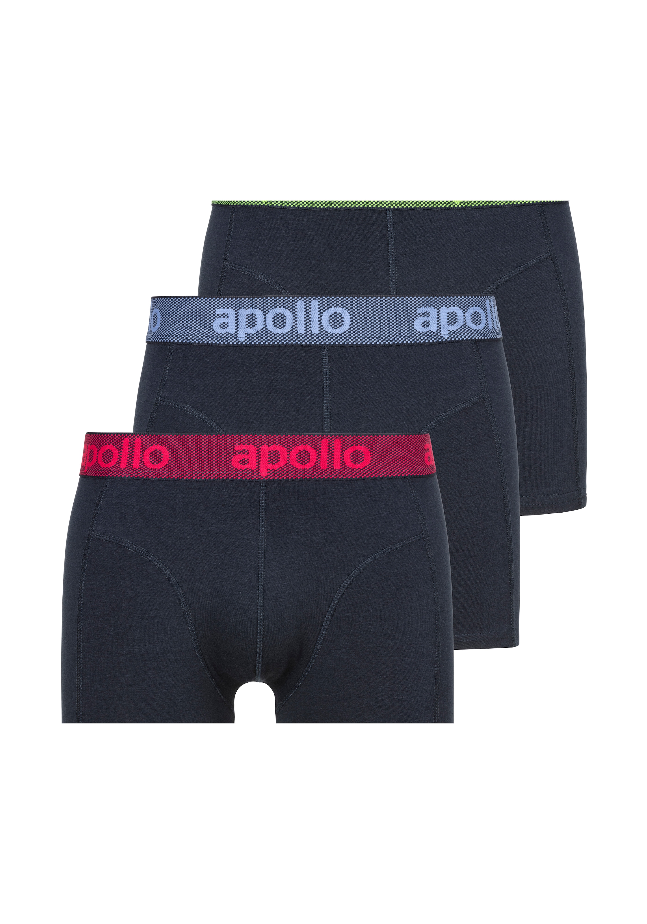 Apollo Boxer »MEN BOXERSHORTS«, (3er Pack), mit hohem Baumwollanteil, elastisch und gut an den Körper anpassend