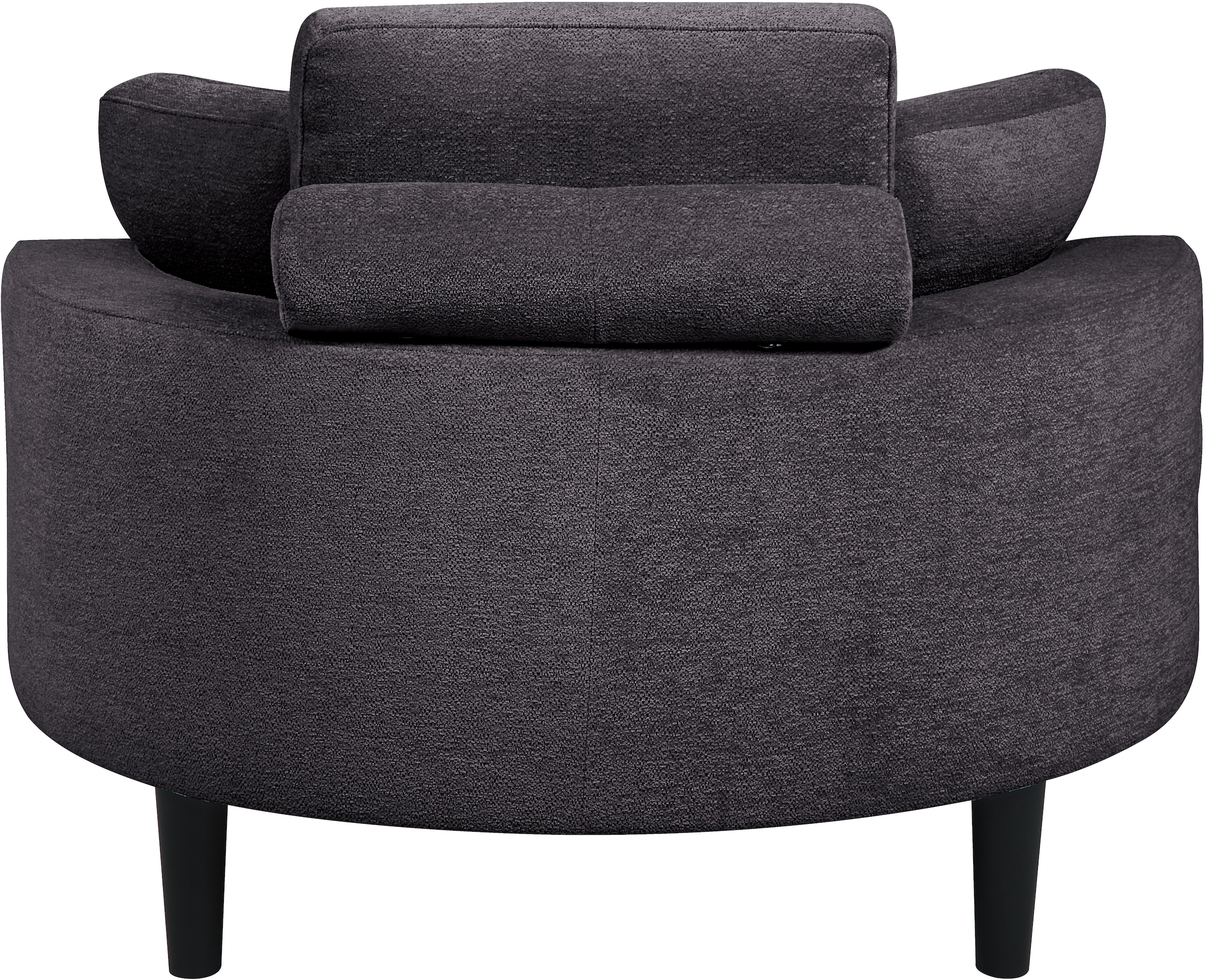 ATLANTIC home collection Loveseat »Ravi, B: 114 cm«, XXL- Sessel, mit Stauraumhocker, Rückenstütze & 4 Zierkissen