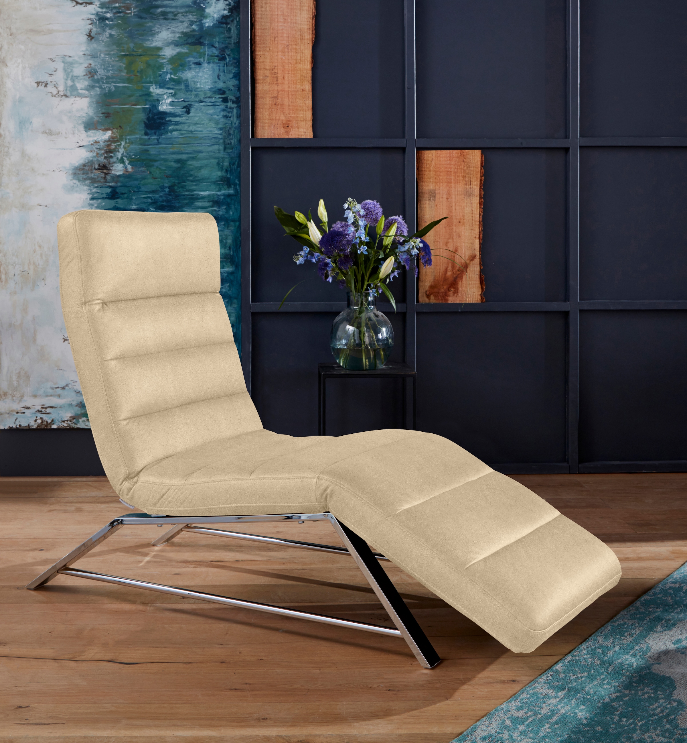 W.SCHILLIG Relaxliege »daily dreams«, Funktionsliege wahlweise mit Motor, Gestell Chrom, Breite 65 cm