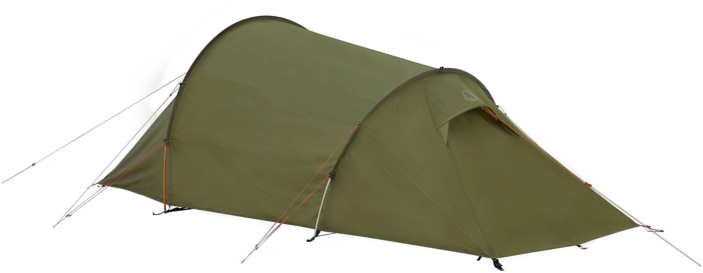 Nordisk Tunnelzelt »Halland 2 PU Tent Dark Olive«, 2 Personen, (Packung, 1 tlg.)
