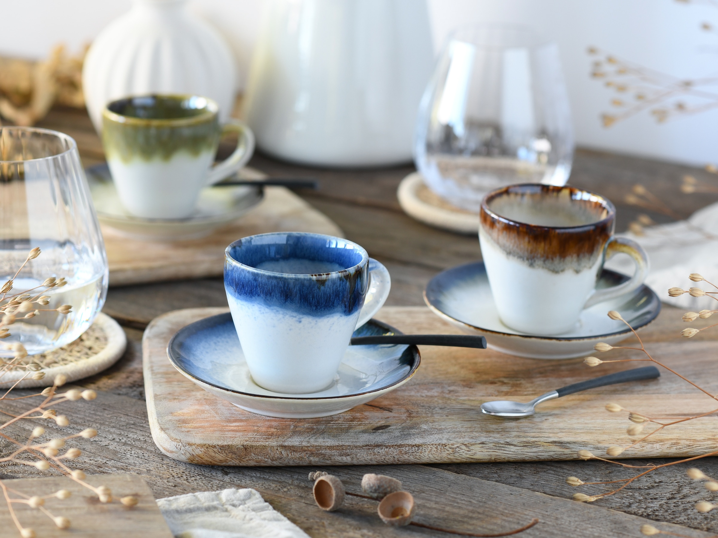 CreaTable Espressotasse »Cascade Mix, Espresso-Set, 8-tlg.« Reaktivglasur