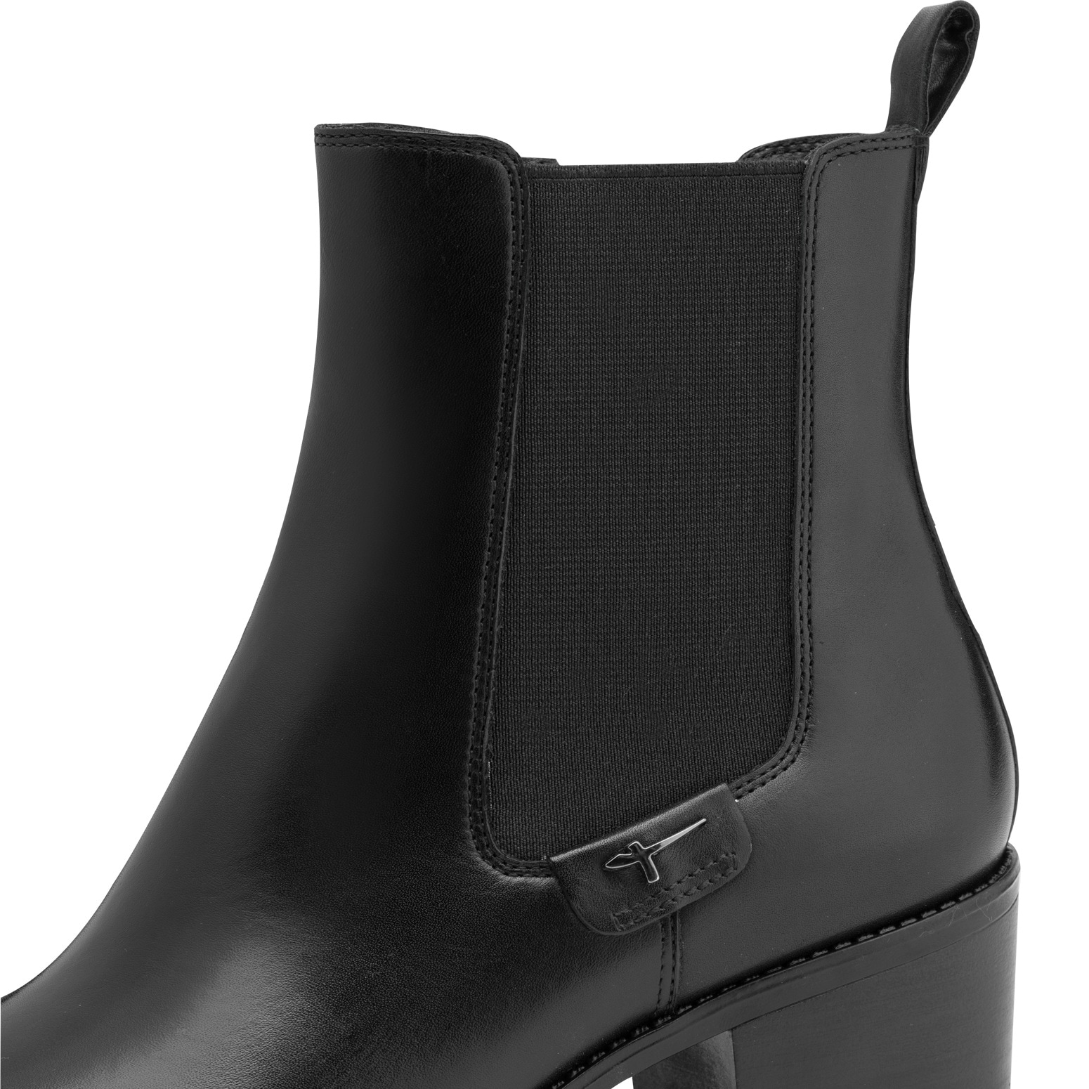 Tamaris Chelseaboots  , Blockabsatz, Westernstiefelette mit Stretcheinsatz außen