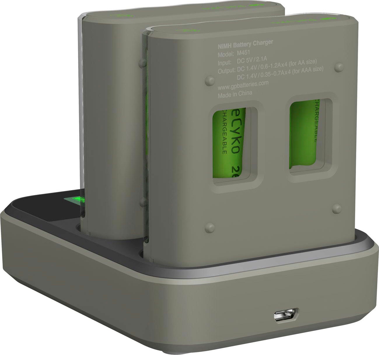 GP Batteries Akku-Ladestation »ReCyko 2x Akku Schnellladegerät mit je 4 AA  Akkus 2600 mAh NiMH« online kaufen | mit 3 Jahren XXL Garantie