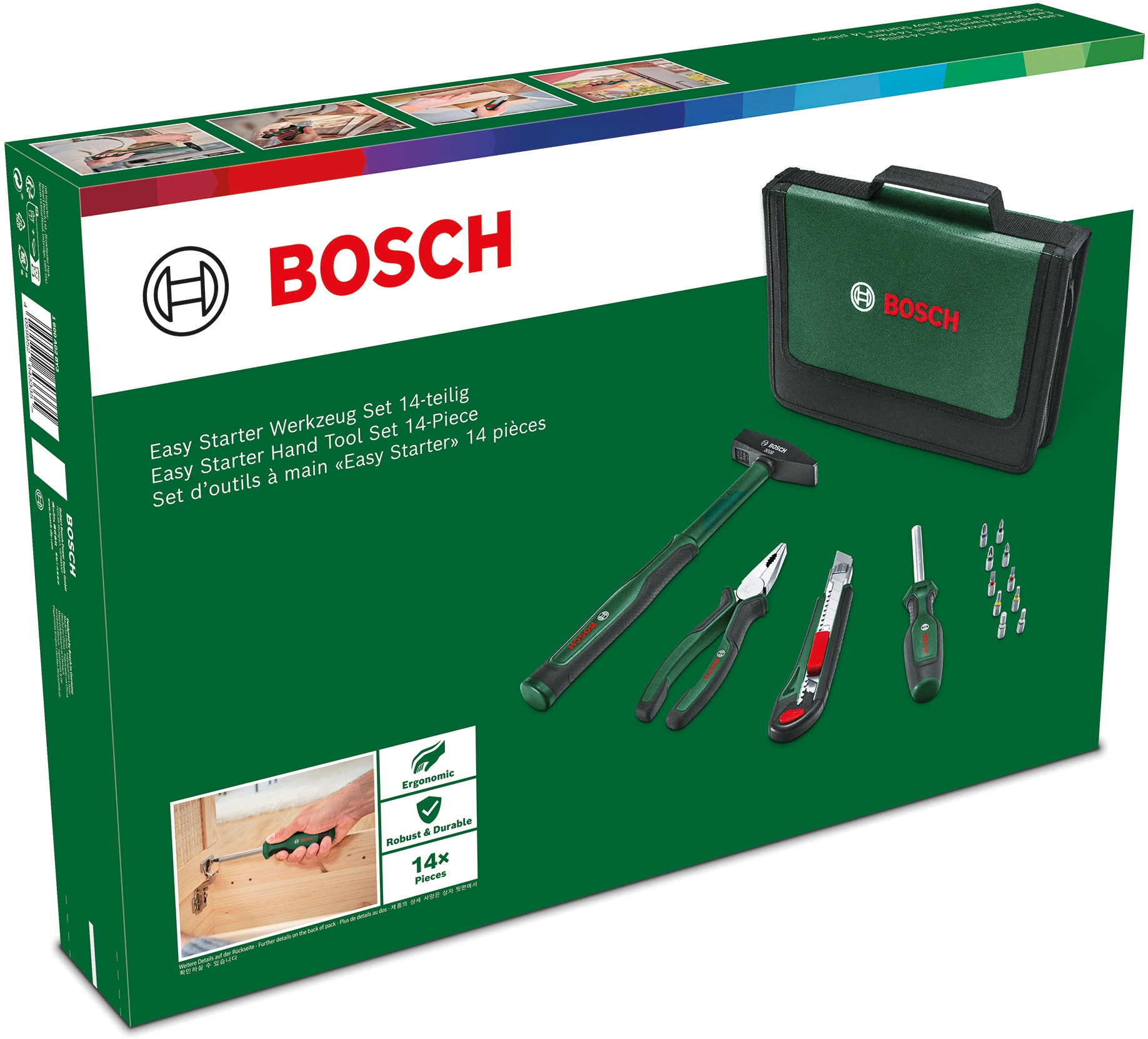 Bosch Home & Garden Werkzeugset »Easy Starter Werkzeug Set«, 14-teilig