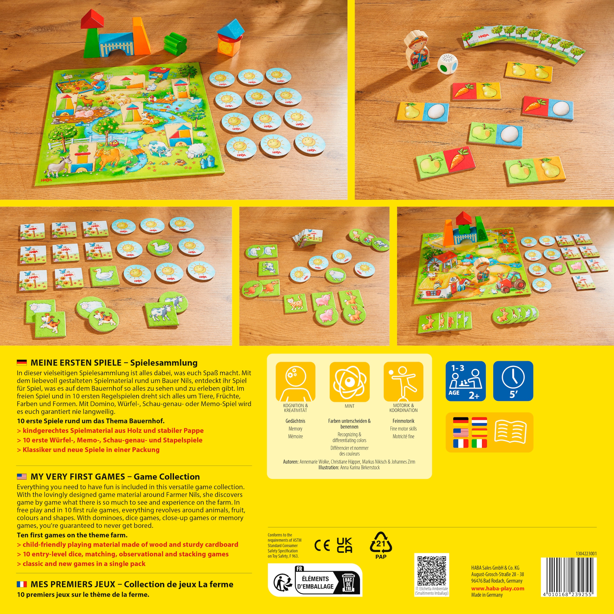 Haba Spiel »Meine ersten Spiele - Spielesammlung«, Made in Germany