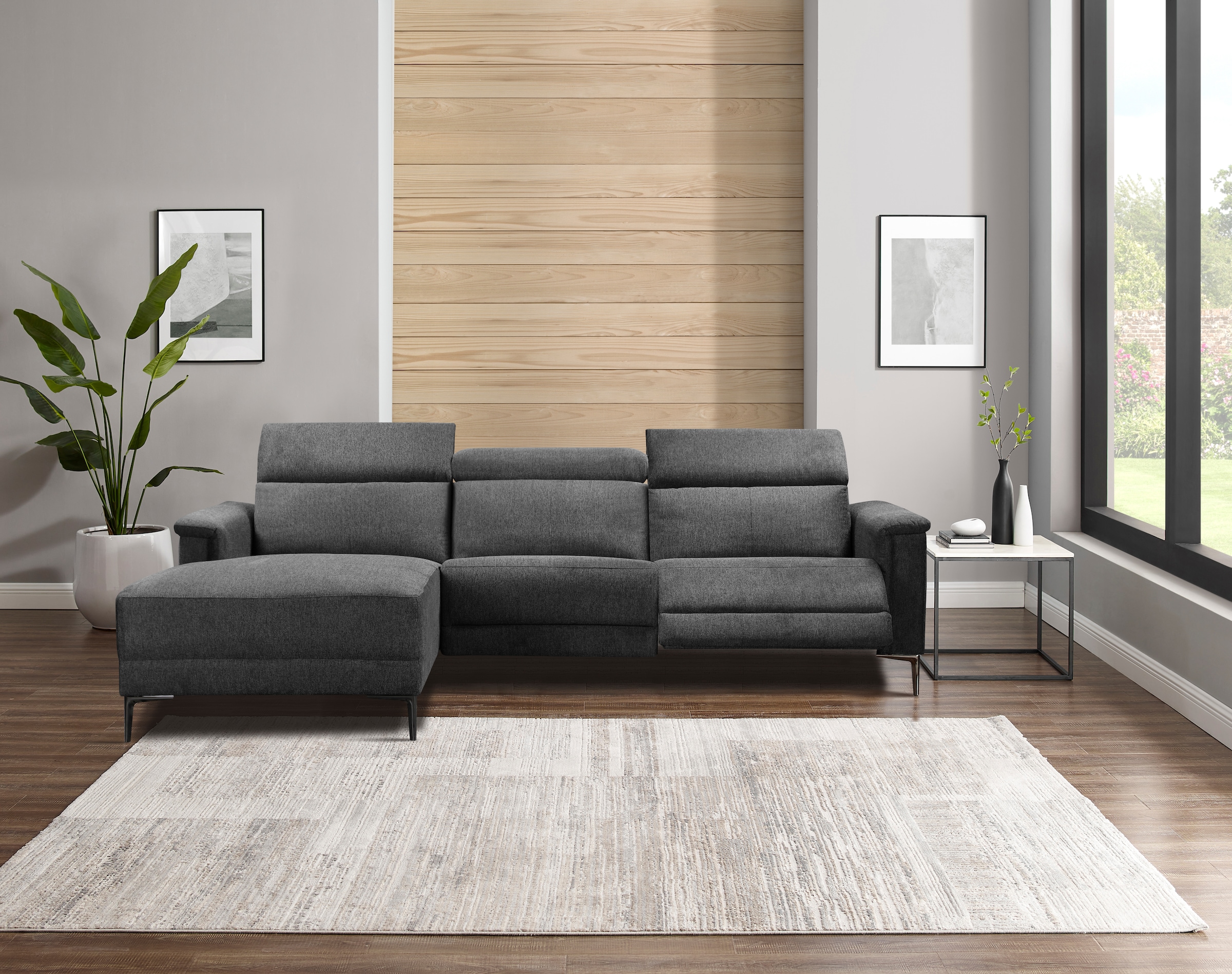 Places of Style Ecksofa Lund, mit man. o. elektr. Relaxfunktion und USB/ Kopfteilverstellung
