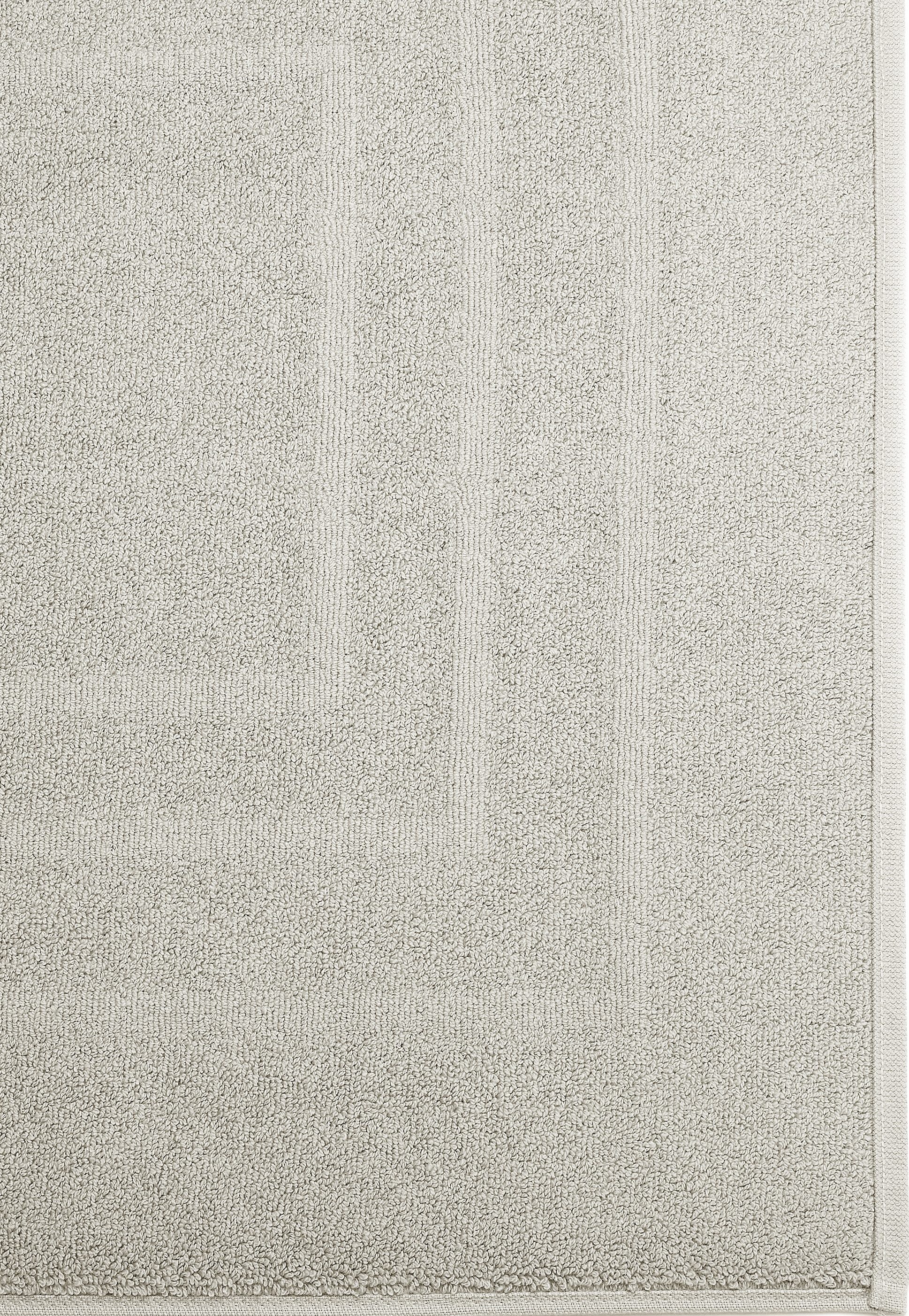 Vossen Badematte »Feeling« Höhe 10 mm beidseitig nutzbar | fußbodenheizungsgeeignet Badteppich, Uni-Farben, mit Bordüre, Hoch-Tief Effekt, reine Baumwolle