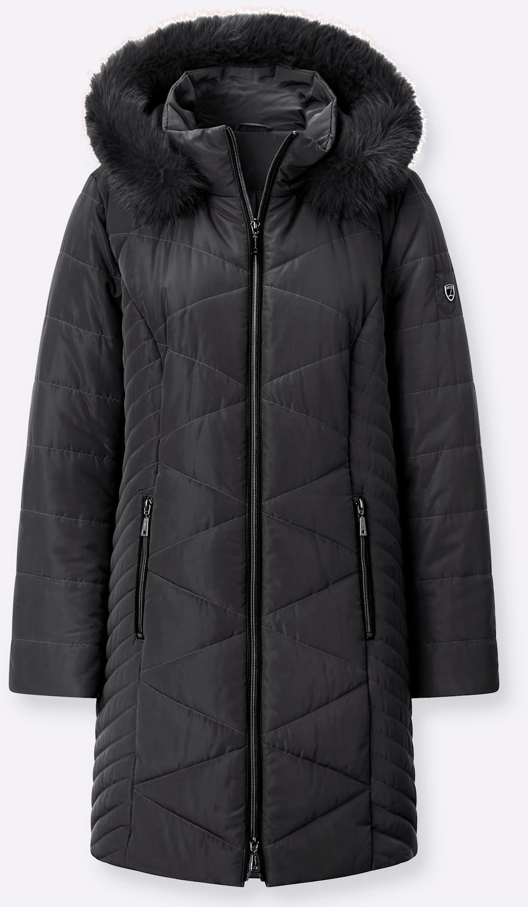 Casual Looks Langjacke mit Kapuze