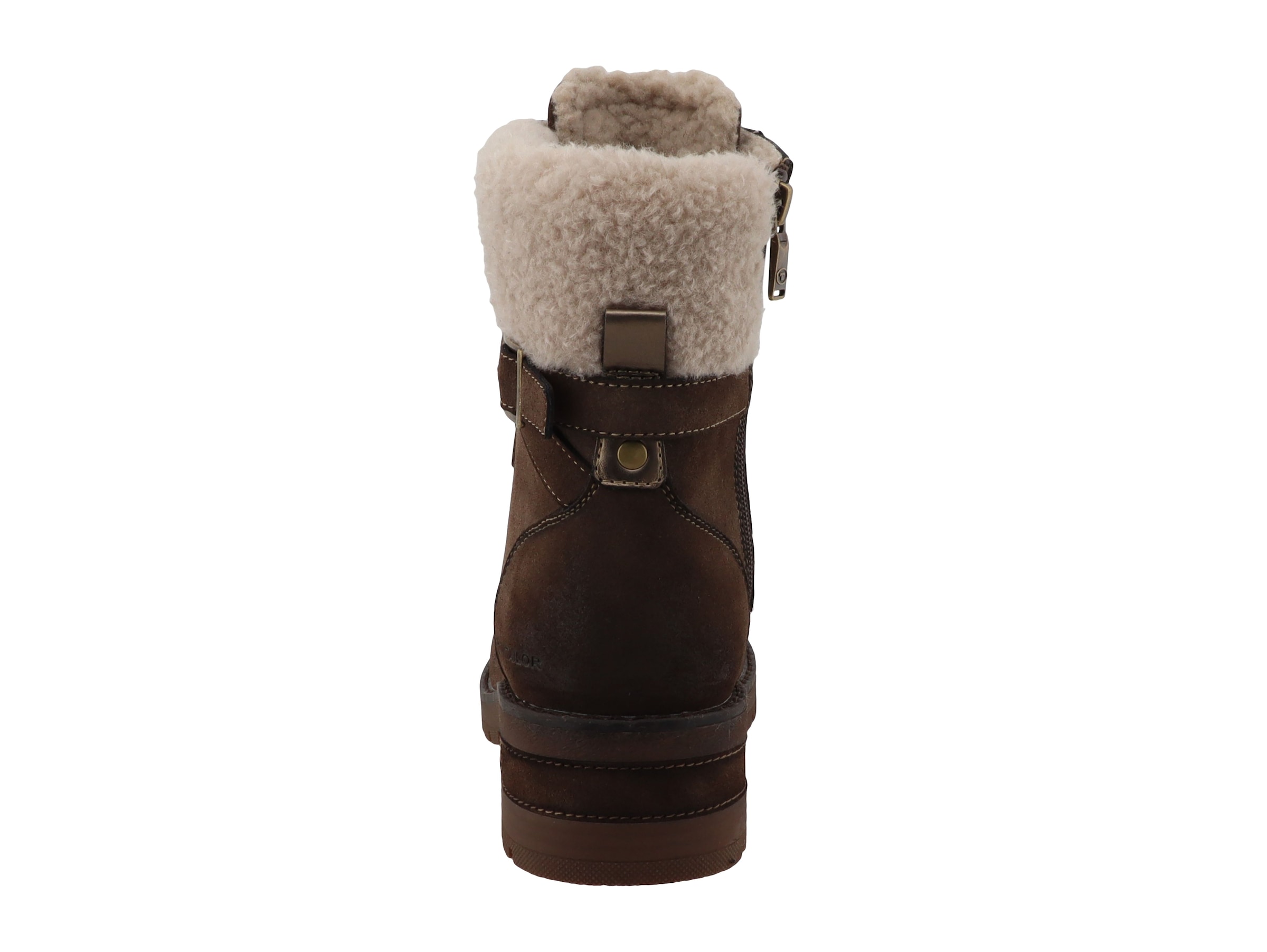 TOM TAILOR  Blockabsatz, Winterboots, Schnürboots mit Fellimitat am Schaftrand