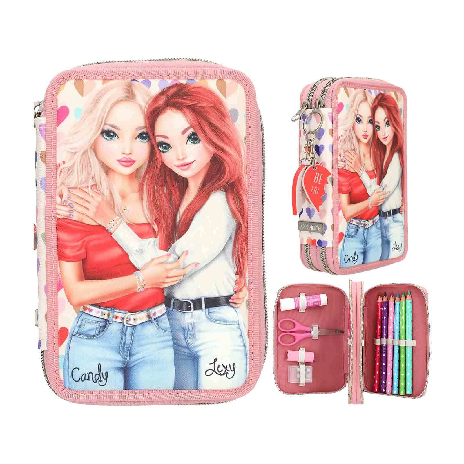 Depesche Buntstift »2-Fach Federtasche HEART TO HEART TOPModel 5,5 x 12 x 19 cm rosa«