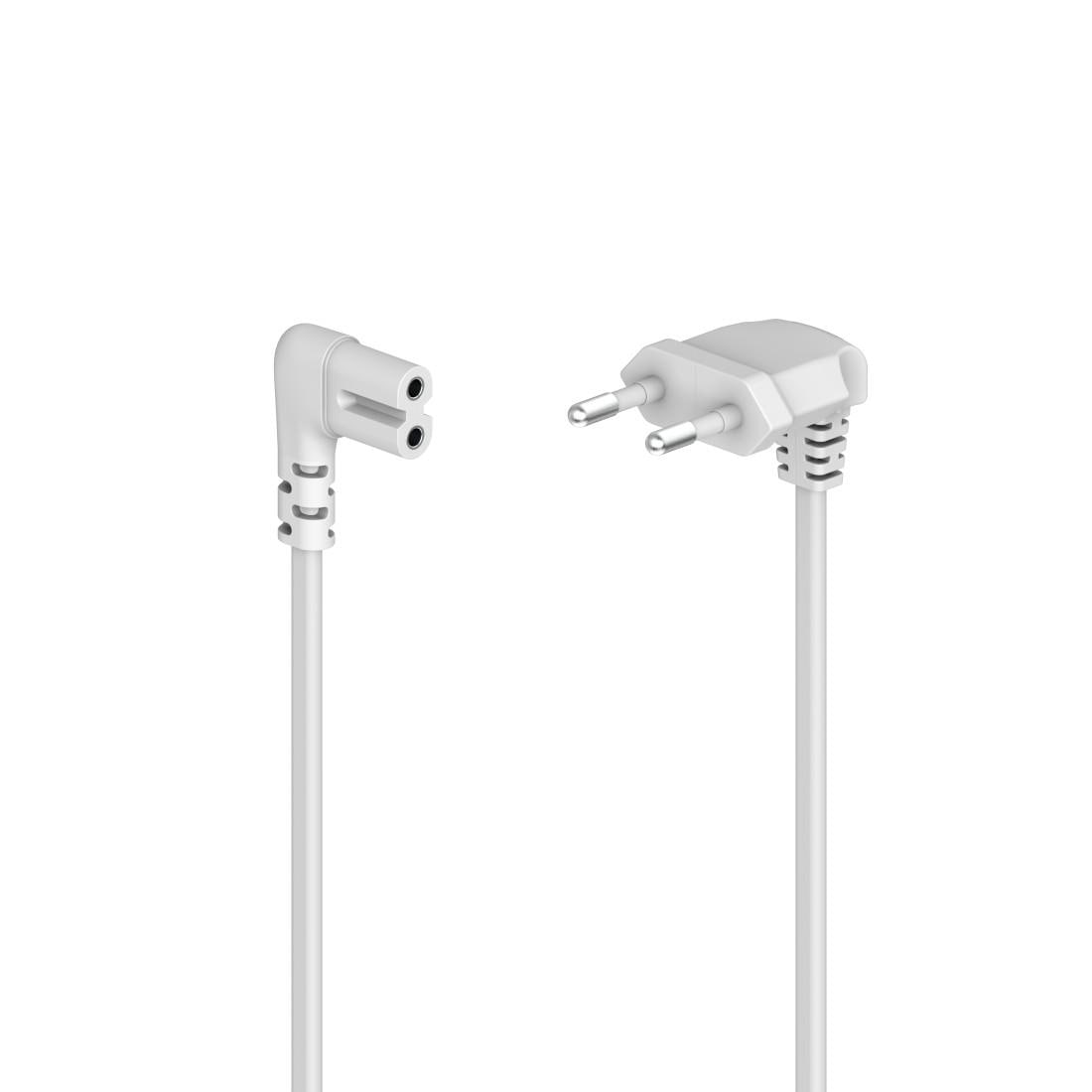 Hama Netzkabel »Netzkabel, beidseitig gewinkelt, Euro Stecker, Doppelnut, C7, 1,5 m«, Typ C (Eurostecker), 150 cm