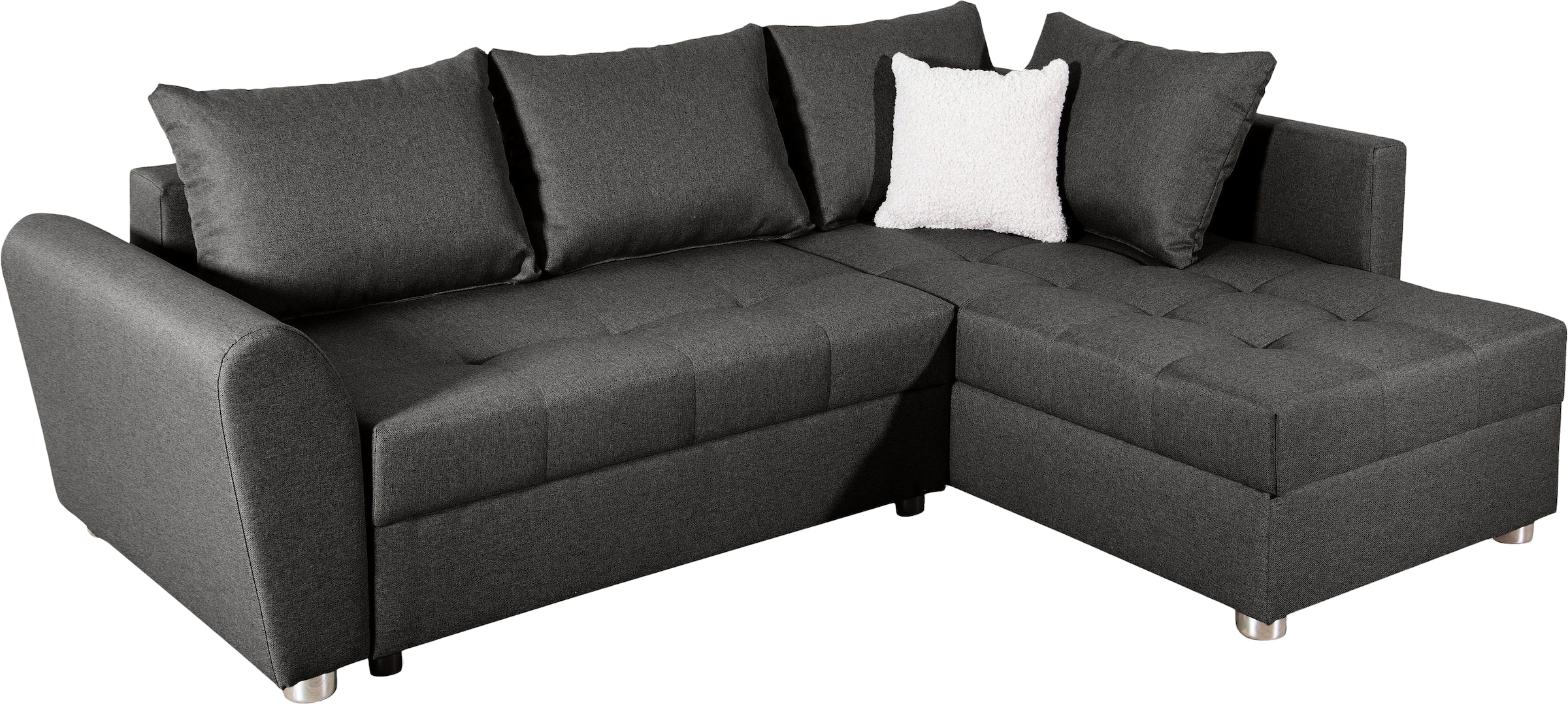 COLLECTION AB Ecksofa »Jana L-Form«, inkl. Bettfunktion,Bettkasten und Bonnelfederkern