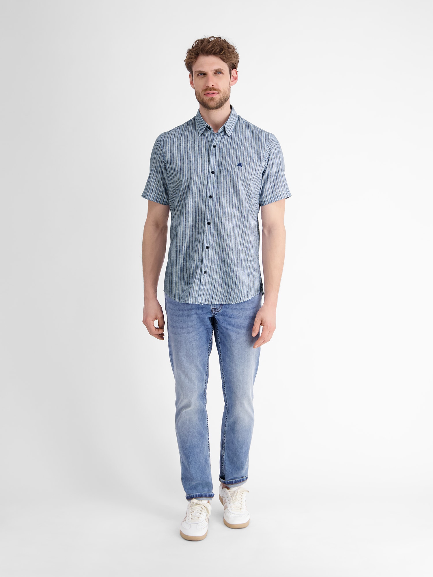 LERROS Kurzarmhemd »Gestreiftes Herren Sommerhemd«