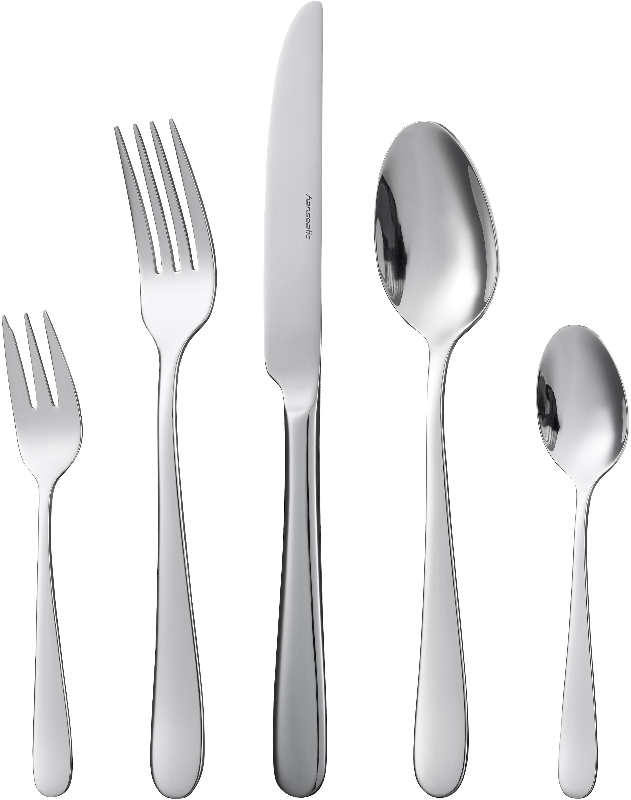 Hanseatic Besteck-Set »BASIC«, (Set, 60 tlg.), modischer Klassiker