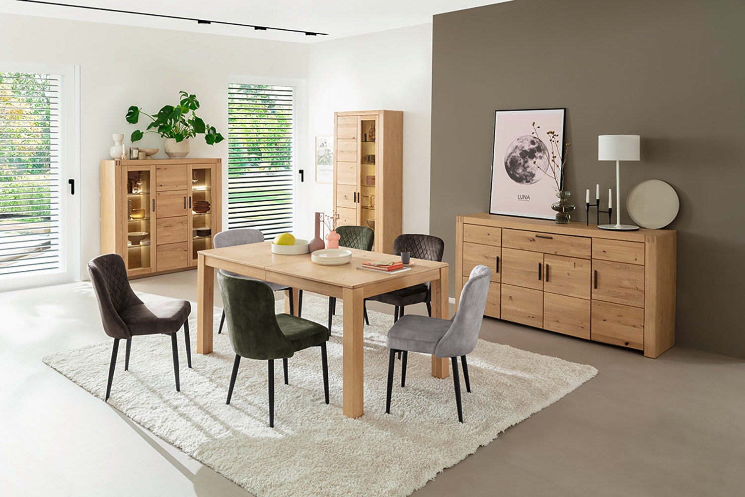 MCA furniture 4-Fußstuhl »ABOSHI Esszimmerstuhl (4er Set)«, (Set), 4 St., Veloursstoff, Taschenfederkern, Metall schwarz,Vintage-Veloursoptik,belastbar 120 kg